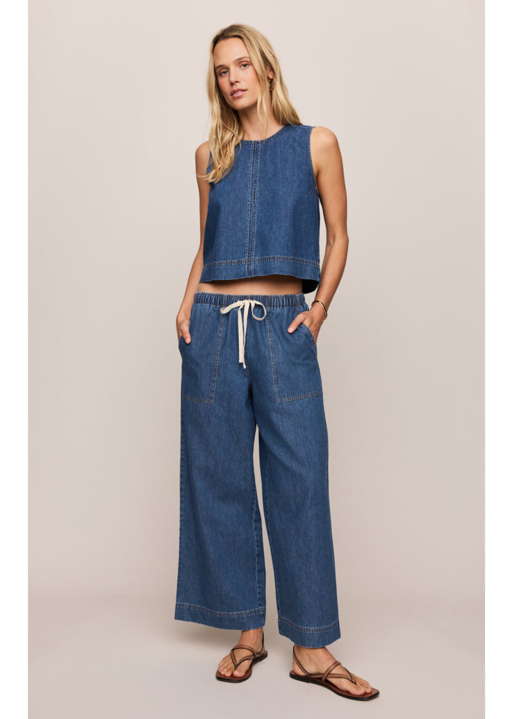 Z-Supply Z-Supply Débardeur En Denim Sun Seeker - Deep Water