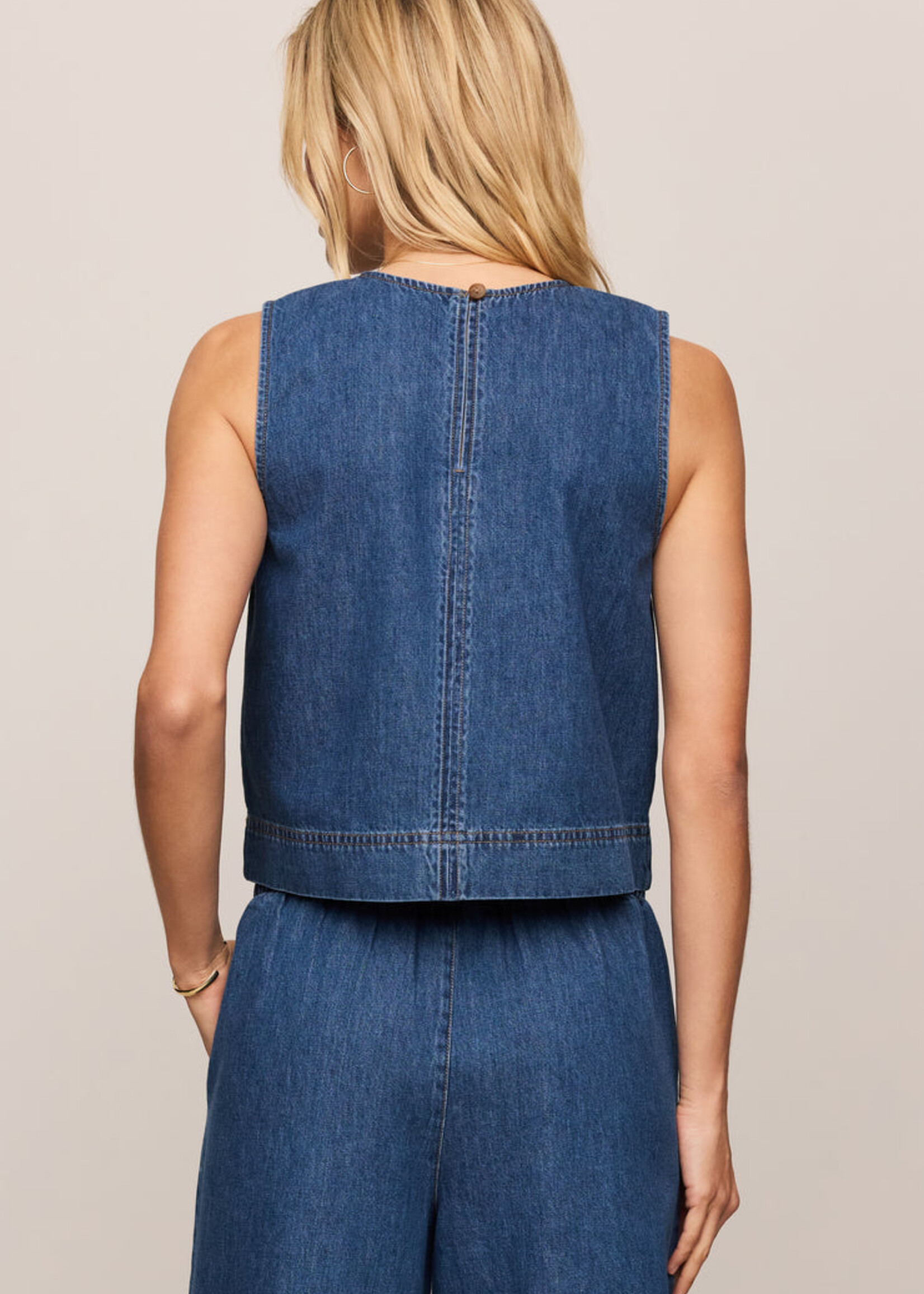 Z-Supply Z-Supply Débardeur En Denim Sun Seeker - Deep Water