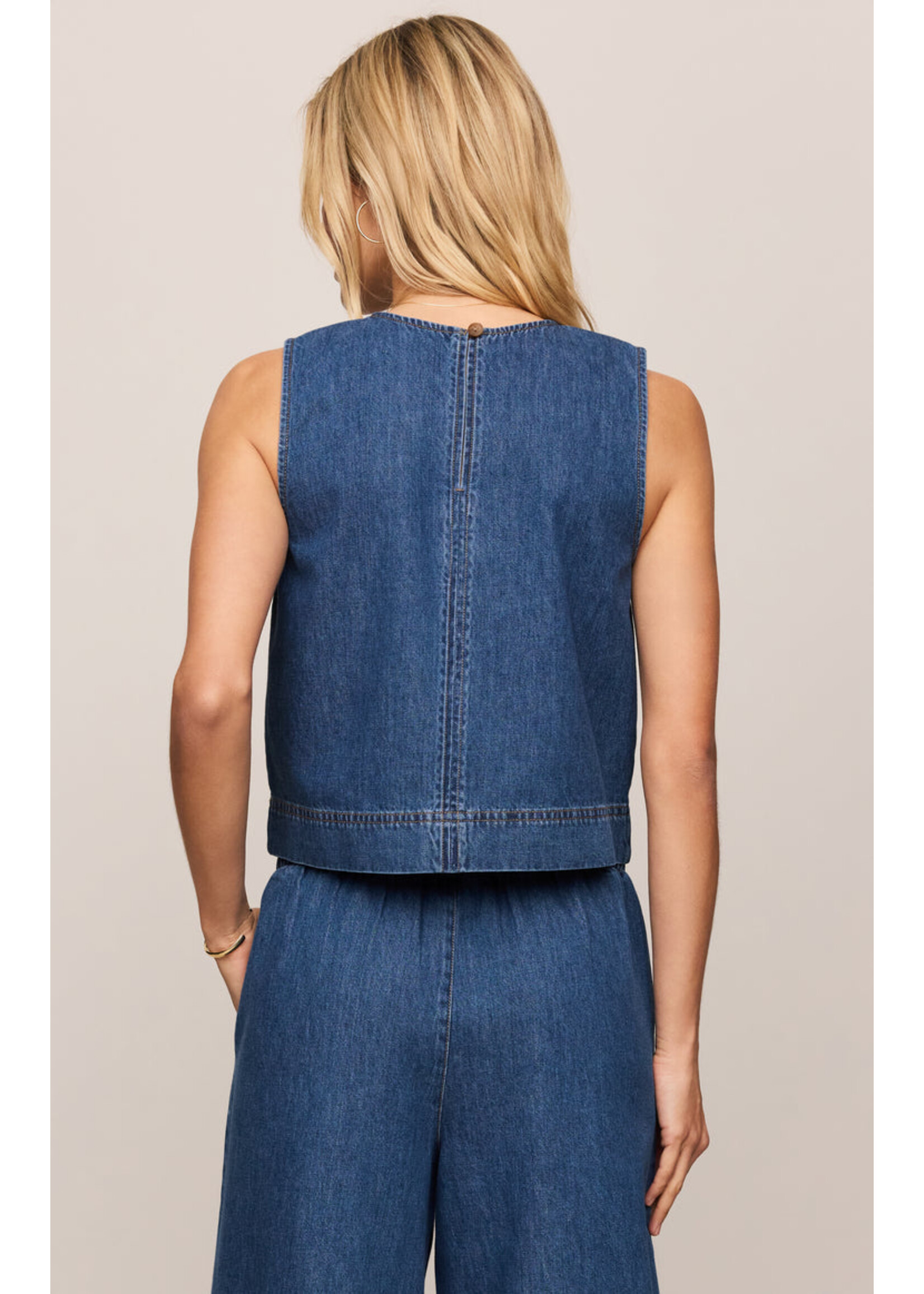Z-Supply Z-Supply Débardeur En Denim Sun Seeker - Deep Water