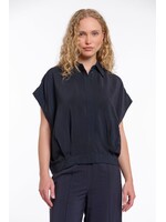 Rino & Pelle Rino & Pelle Imela Boxy Capsleeve Top - Dark Navy