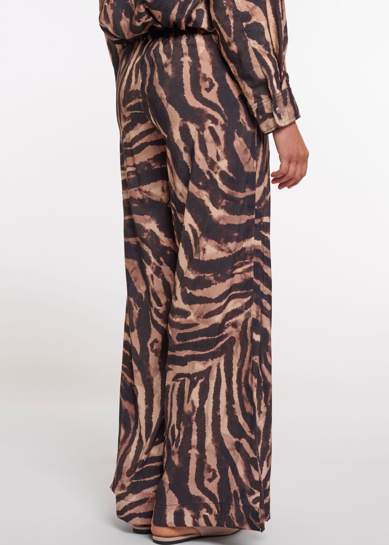 Rino & Pelle Rino & Pelle Darja Wide Leg Trouser - Brown Zebra