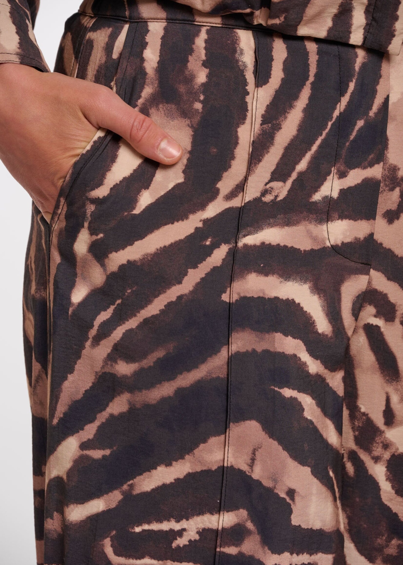 Rino & Pelle Rino & Pelle Pantalon Darja À Jambes Larges - Brown Zebra