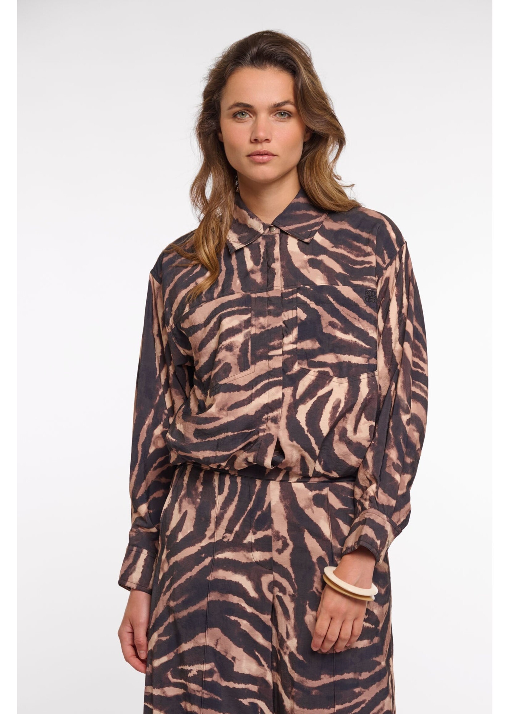 Rino & Pelle Rino & Pelle Auda Blouson Jacket - Brown Zebra