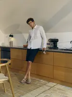 Casual Friday Casual Friday Jaevon Seersucker Shirt - Cloud Dancer Stripe