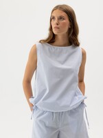 Holebrook Holebrook Haut Marie Top - Blanc / Bleu Pale