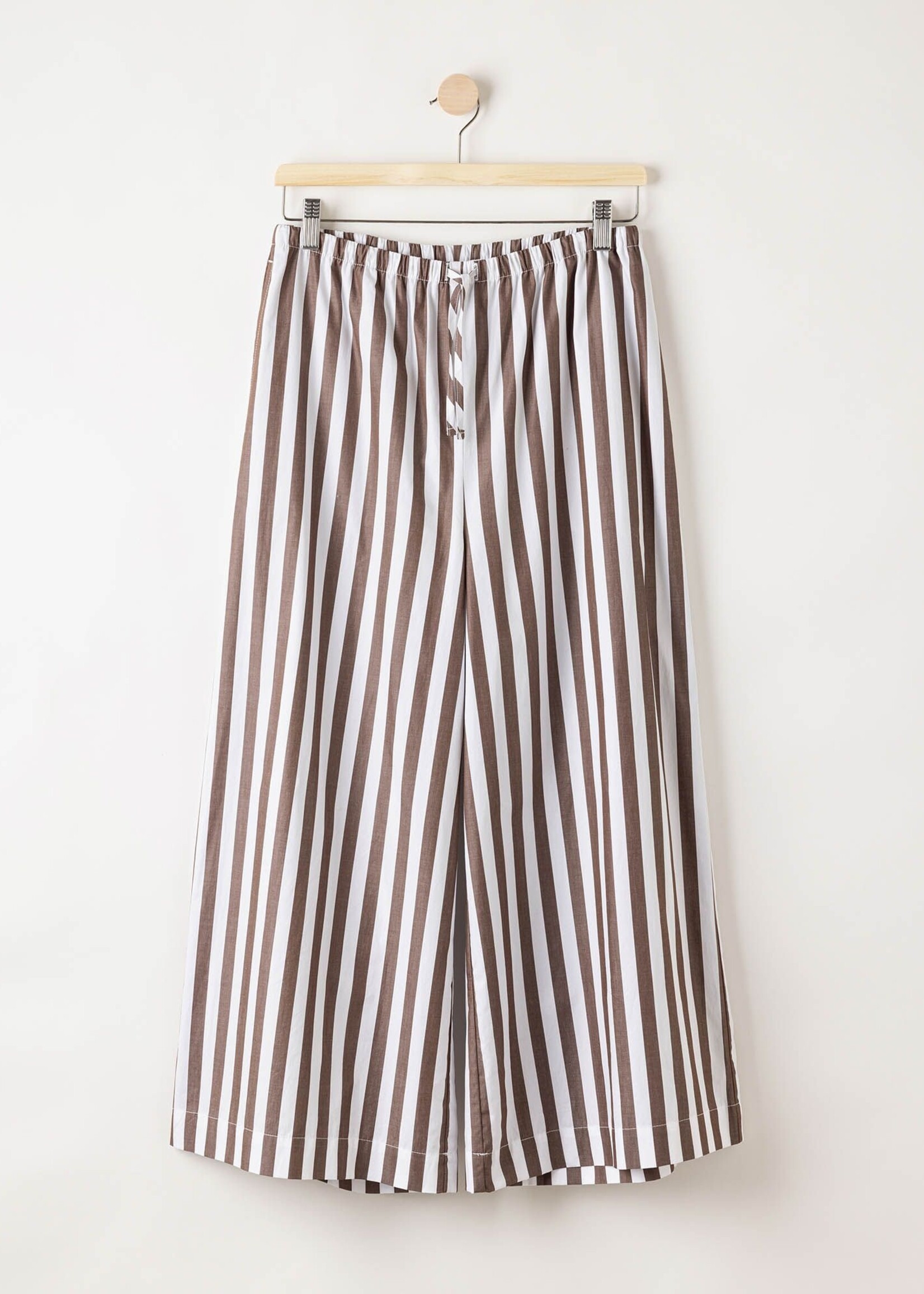Holebrook Holebrook Marie Wide Pants - Dark Brown/White