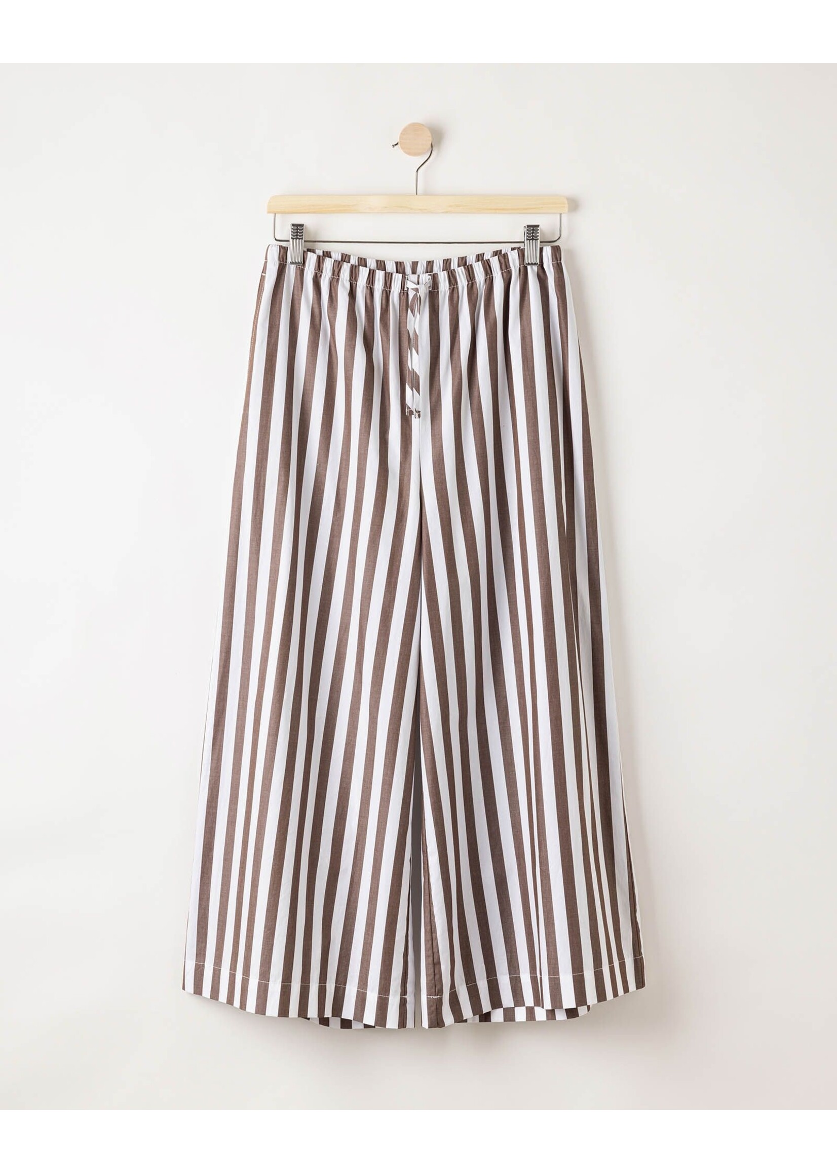Holebrook Holebrook Pantalon Jambe Large Marie - Brun / Blanc