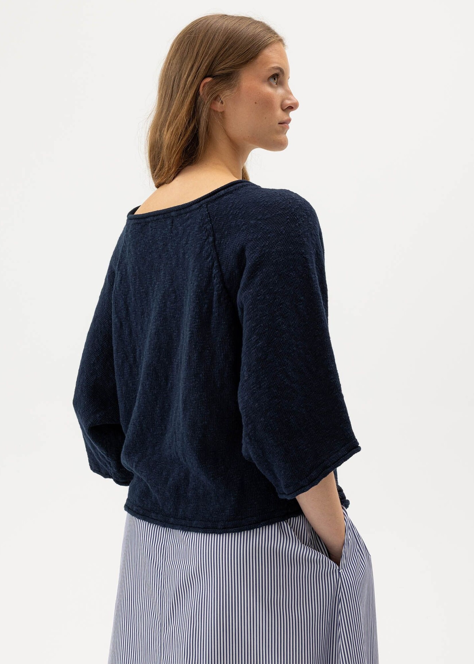Holebrook Holebrook Juni Boxy Top - Navy