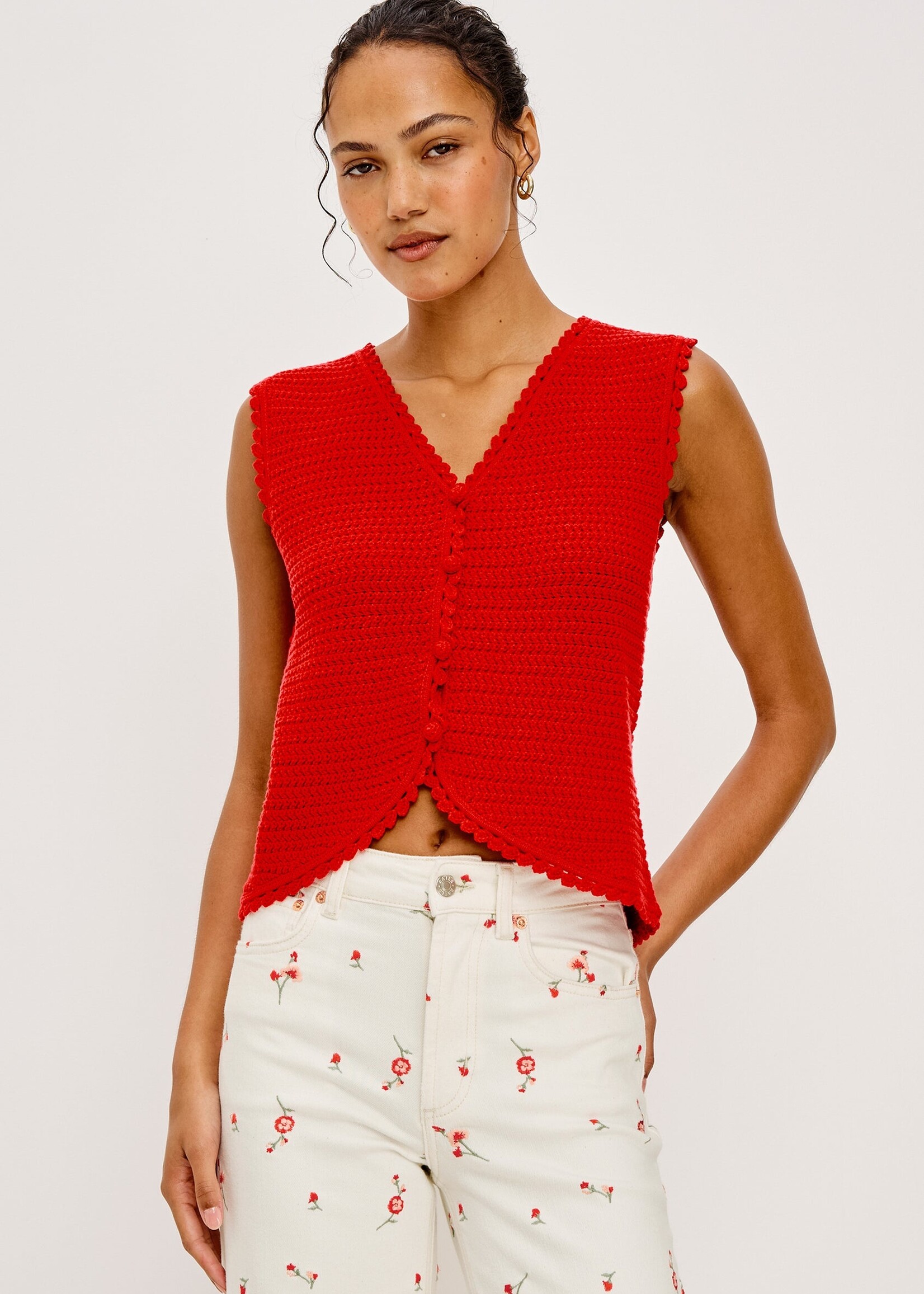 Rails Rails Calypso Knit Vest - Scarlet