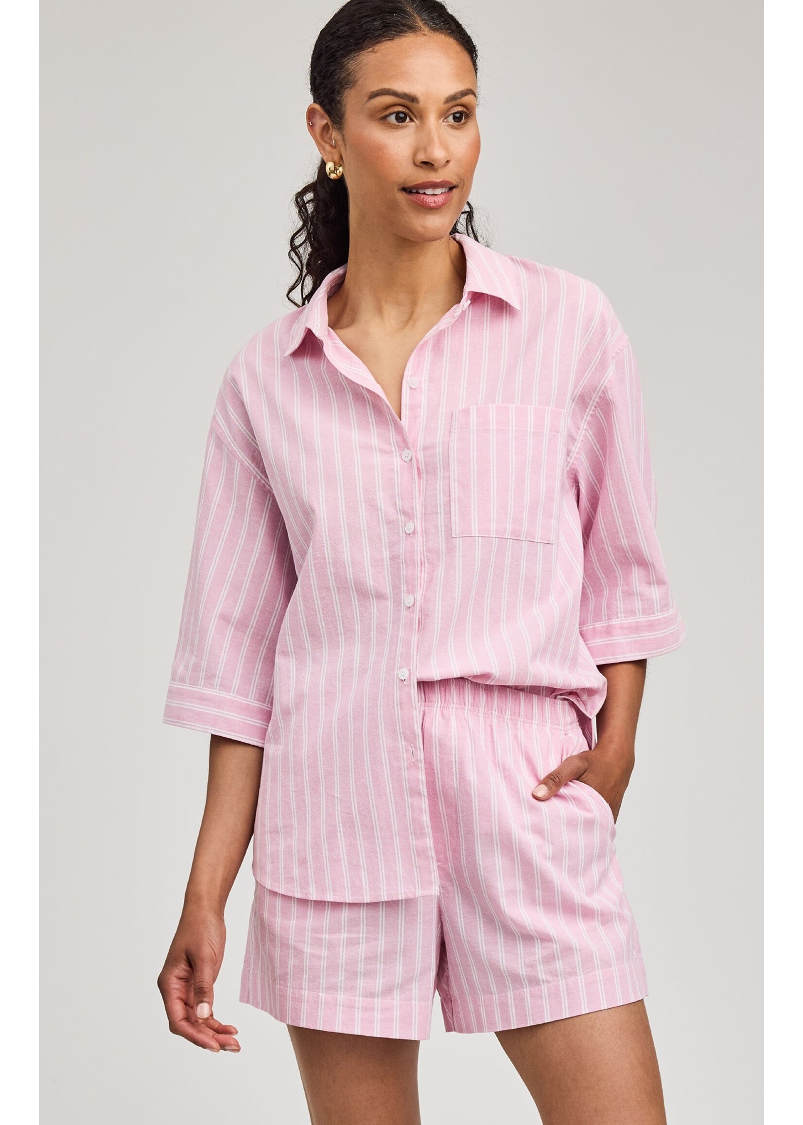Gentle Fawn Blaire Button Down Shirt - Carnation Stripe