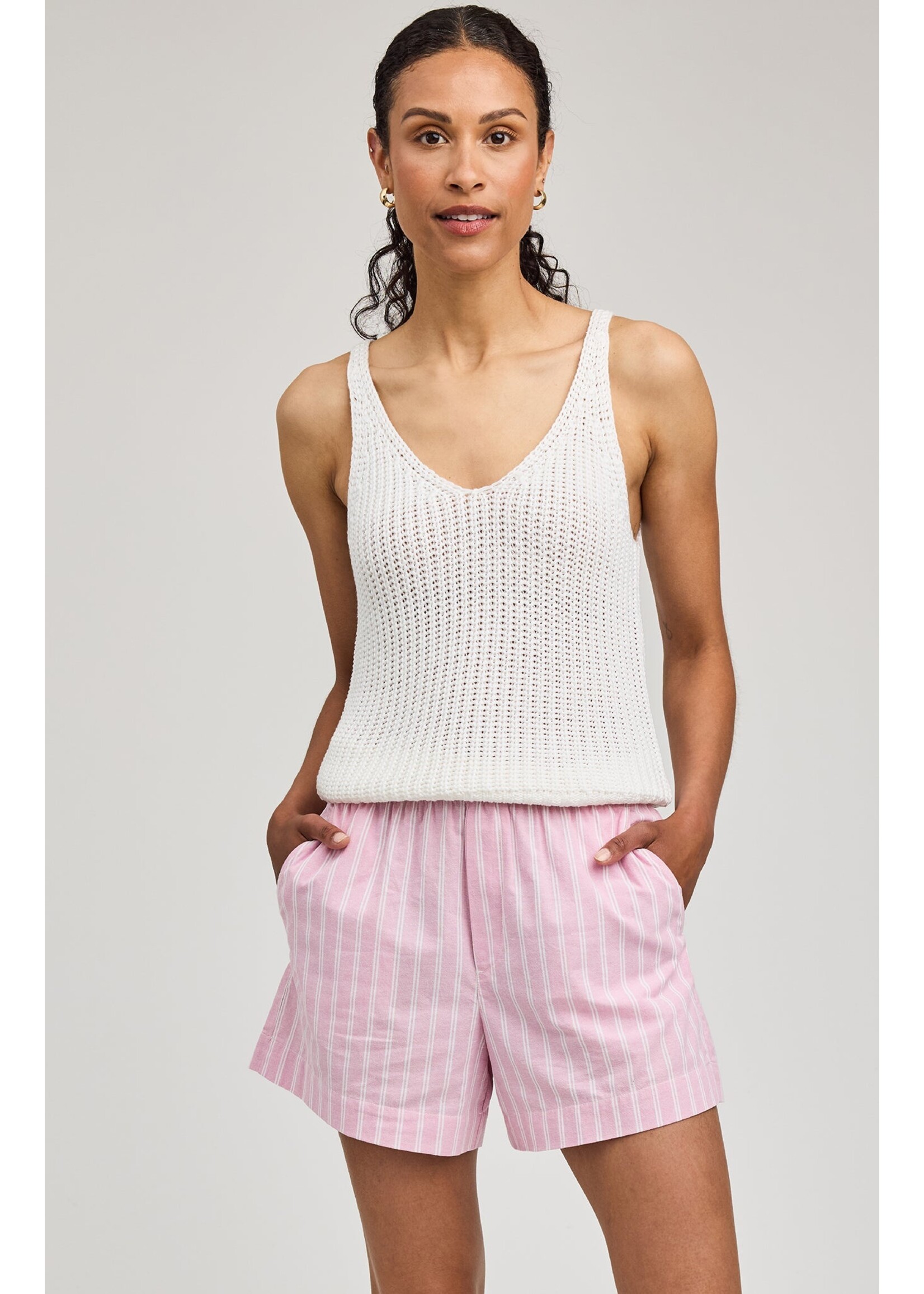 Gentle Fawn Lima Shorts - Carnation Stripe
