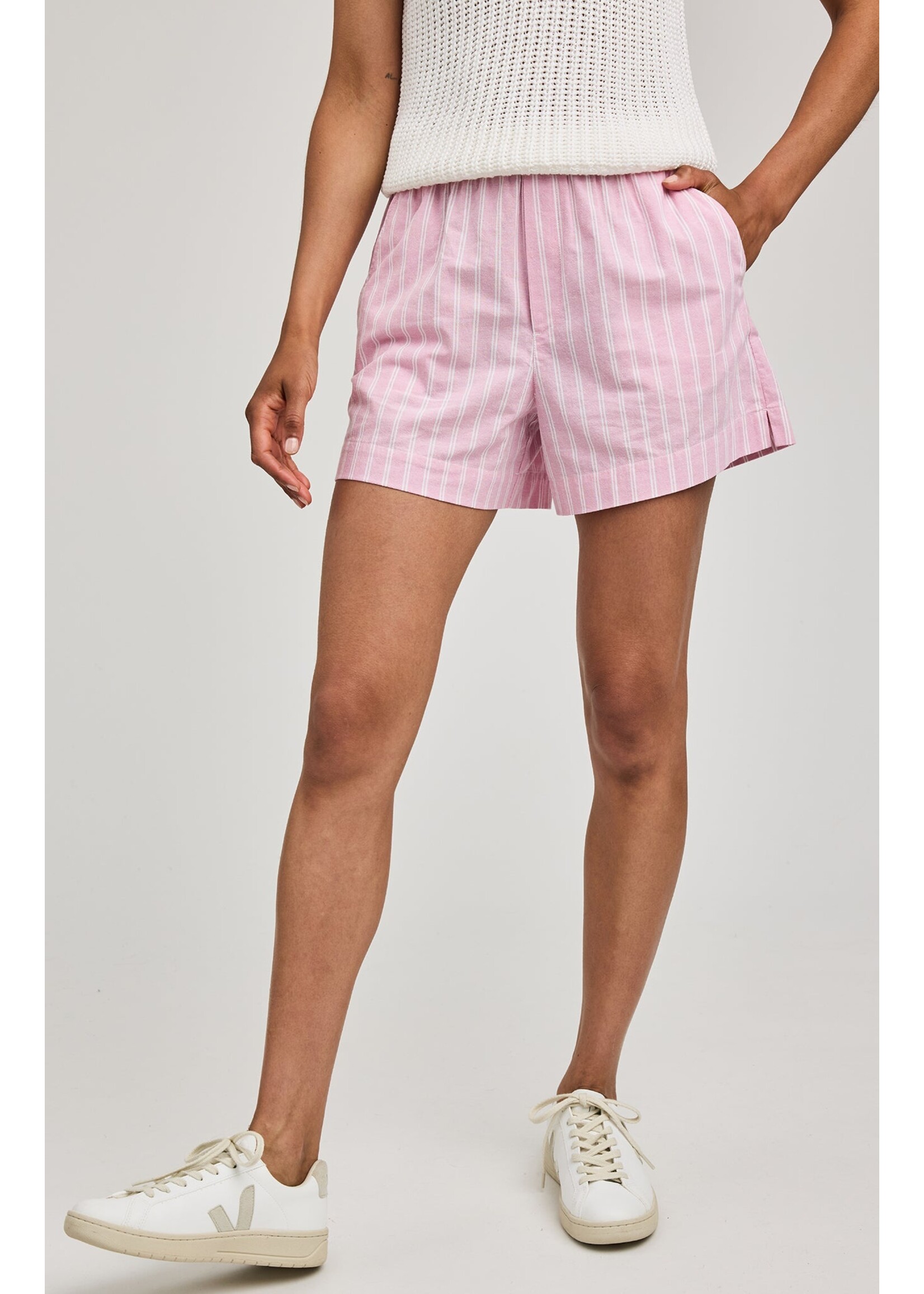 Gentle Fawn Lima Shorts - Carnation Stripe