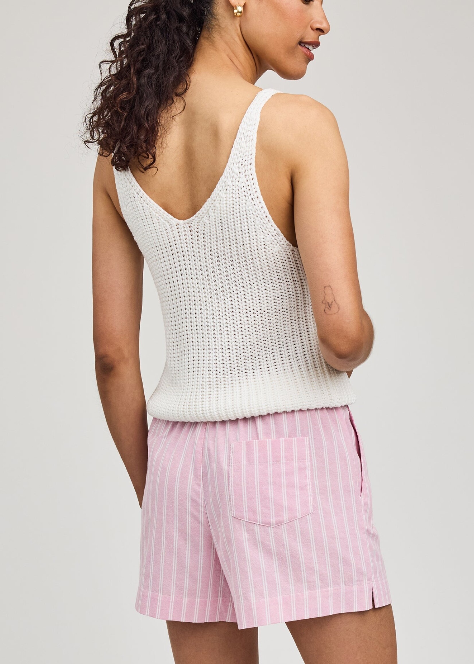 Gentle Fawn Lima Shorts - Carnation Stripe