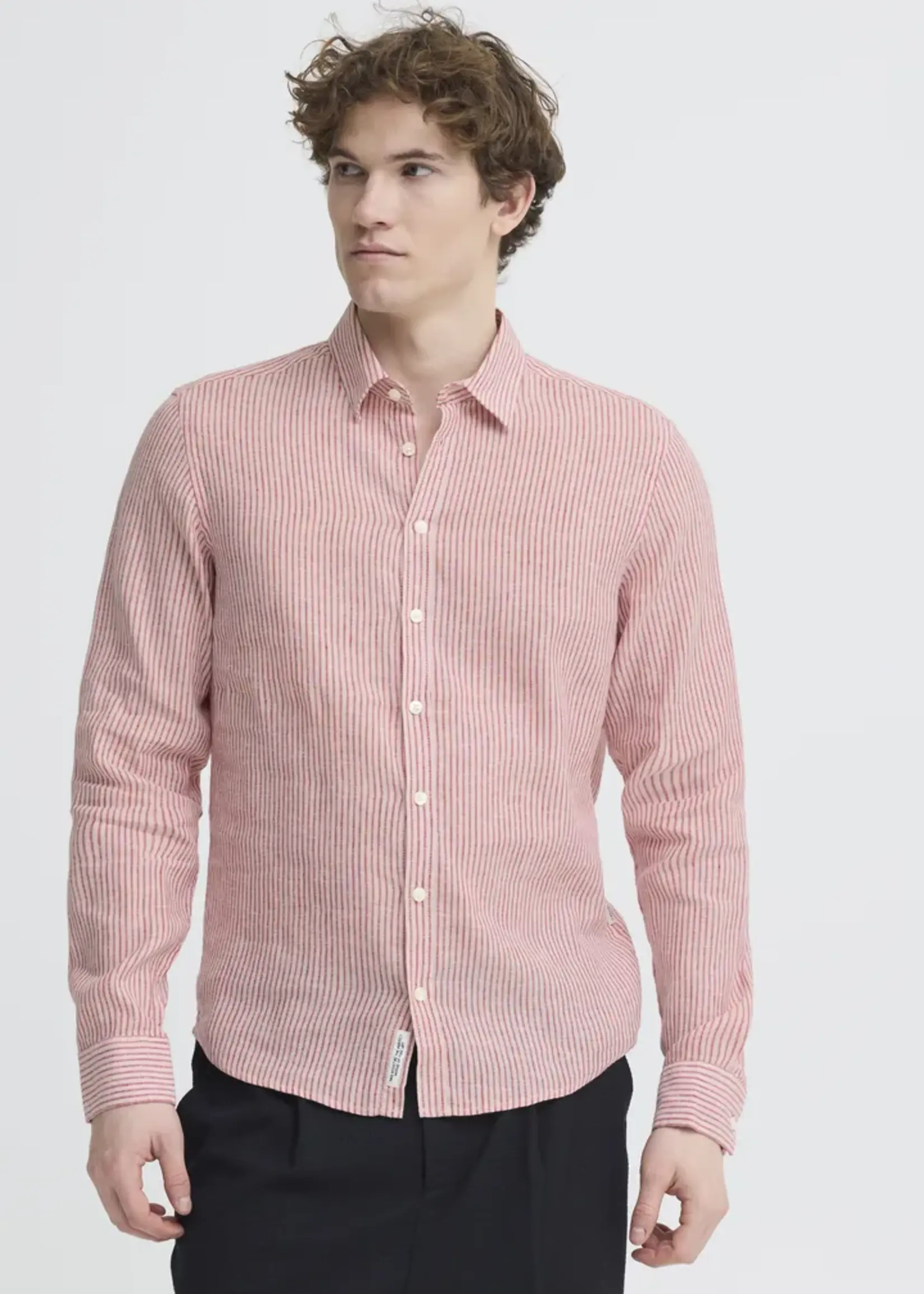 Casual Friday Casual Friday Chemise Manche Longue Estrup  En Mélange De Lin  - Jester Red