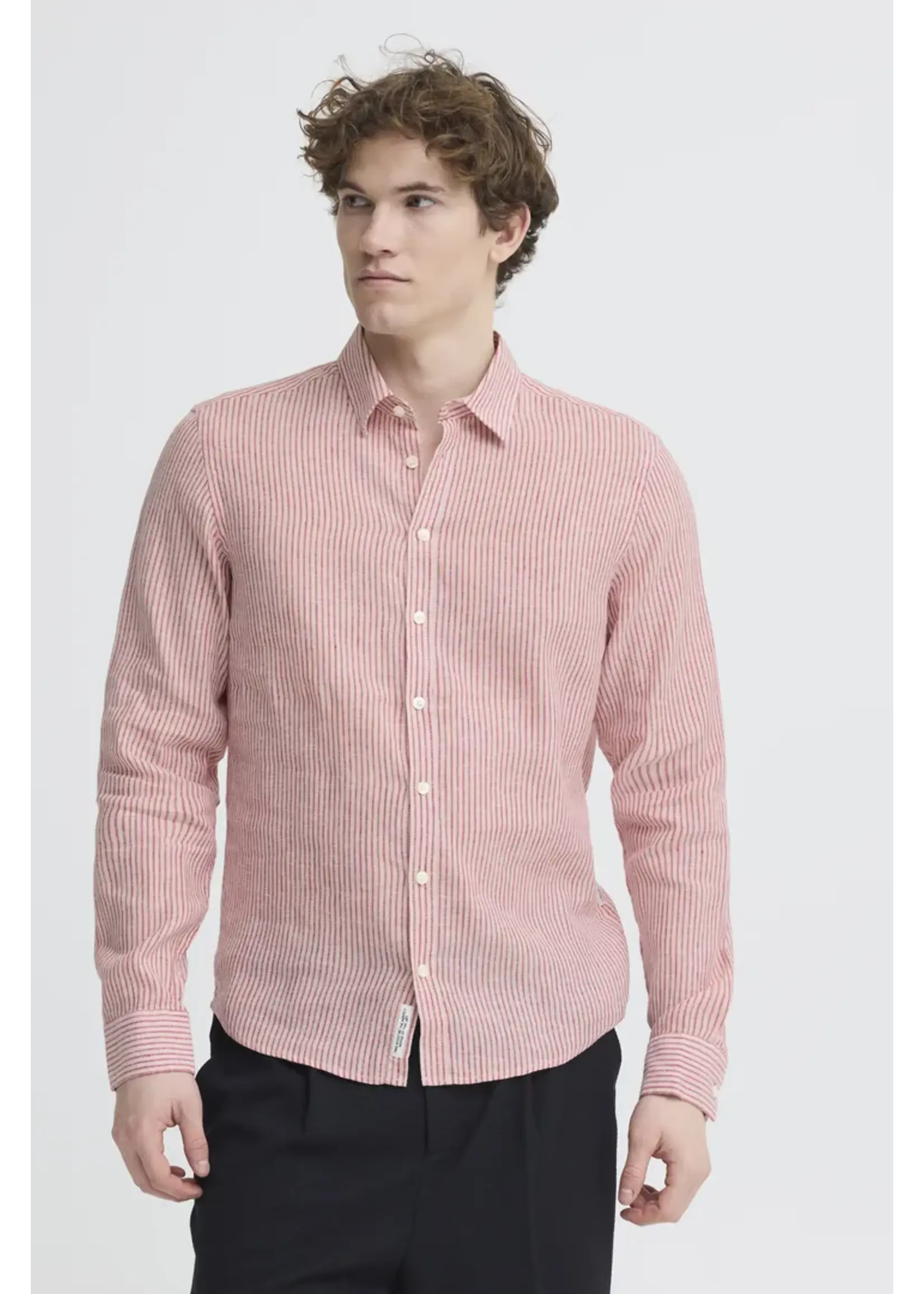 Casual Friday Casual Friday Chemise Manche Longue Estrup  En Mélange De Lin  - Jester Red