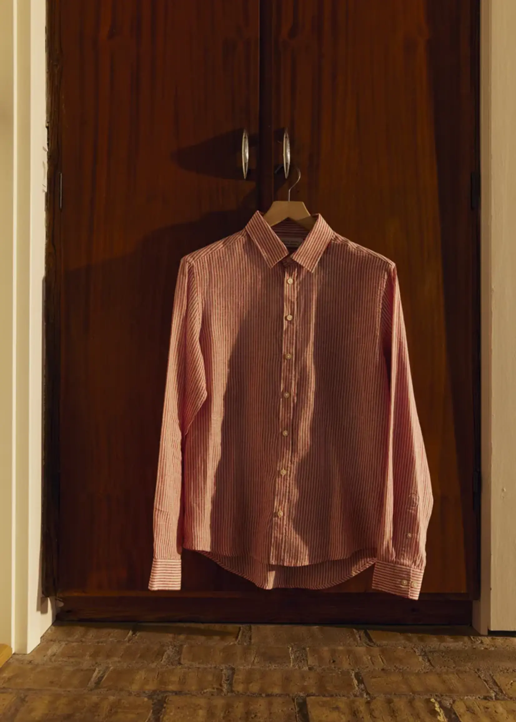 Casual Friday Casual Friday Chemise Manche Longue Estrup  En Mélange De Lin  - Jester Red