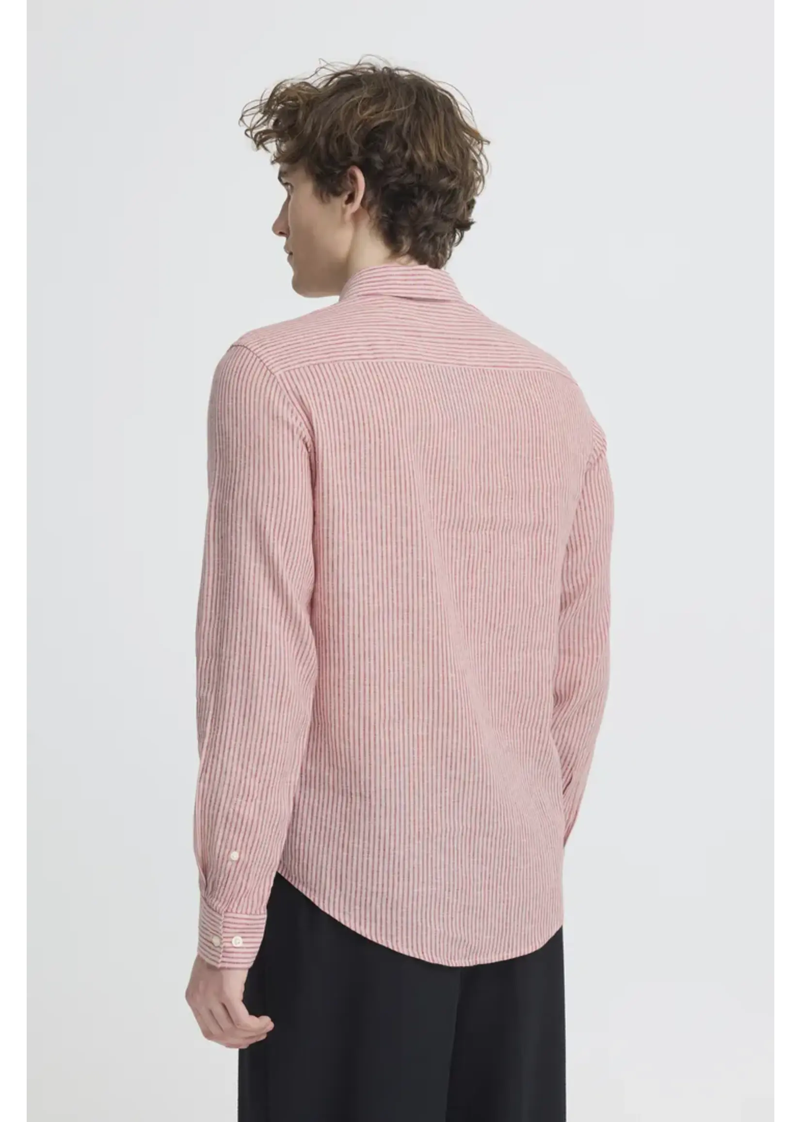 Casual Friday Casual Friday Estrup Long Sleeve Linen Mix Shirt - Jester Red