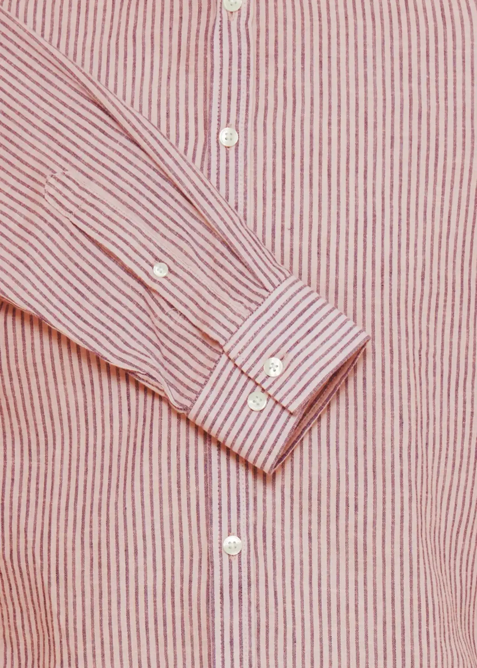 Casual Friday Casual Friday Estrup Long Sleeve Linen Mix Shirt - Jester Red