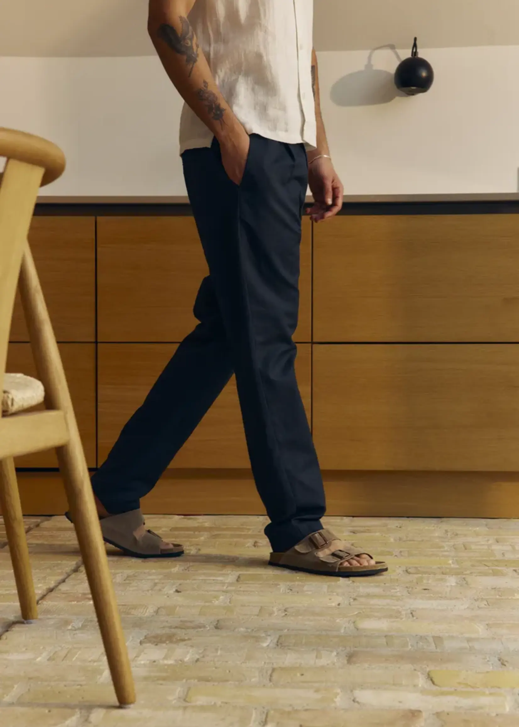 Casual Friday Casual Friday Pantalon Marc 2.0 En Mélange De Lin  - Marine Foncé
