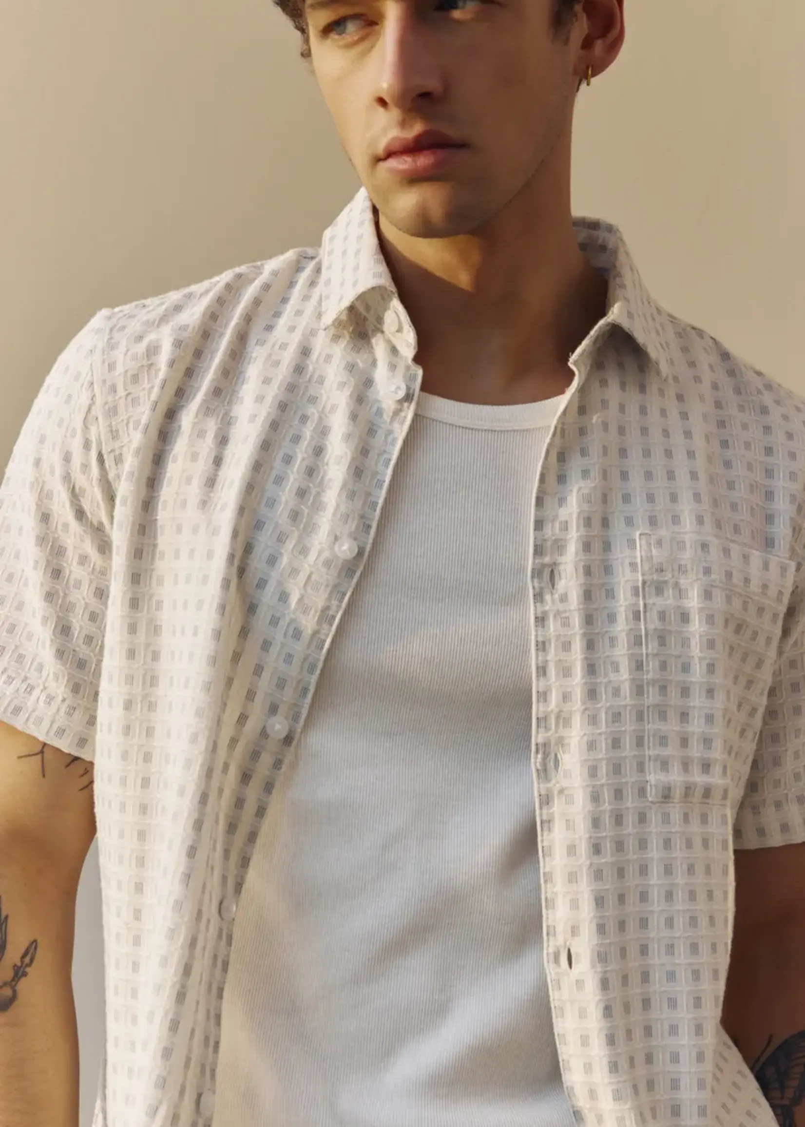 Casual Friday Casual Friday Chemise Manches Courtes Stai  - Marshmallow