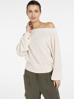 Yaya Women YAYA Boatneck Towel Knit Sweater - Creme Beige