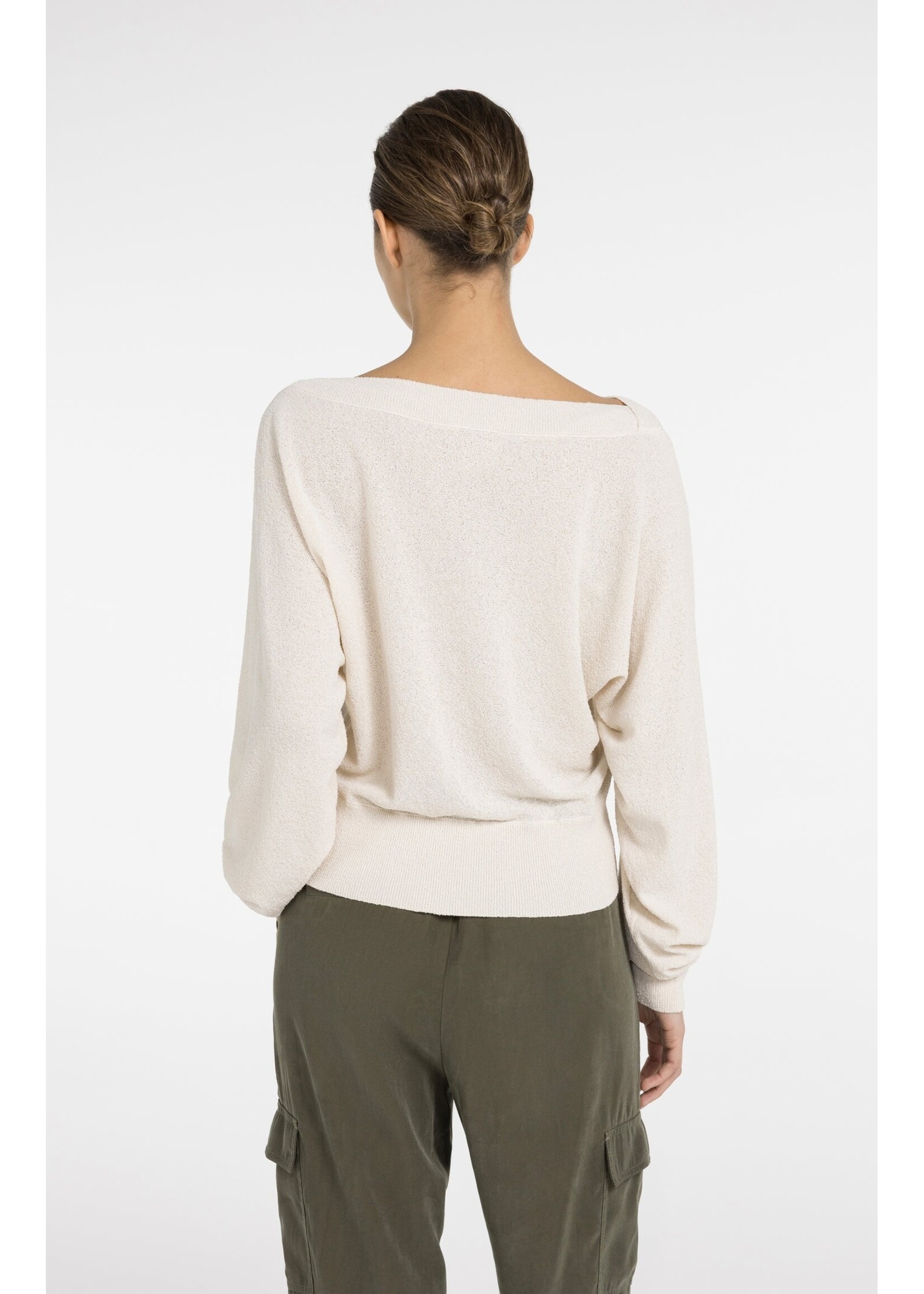 Yaya Women YAYA Tricot Boatneck Towel - Creme Beige