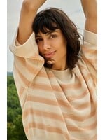 Yaya Women YAYA Textured Sweater With Stripes - Amberlight