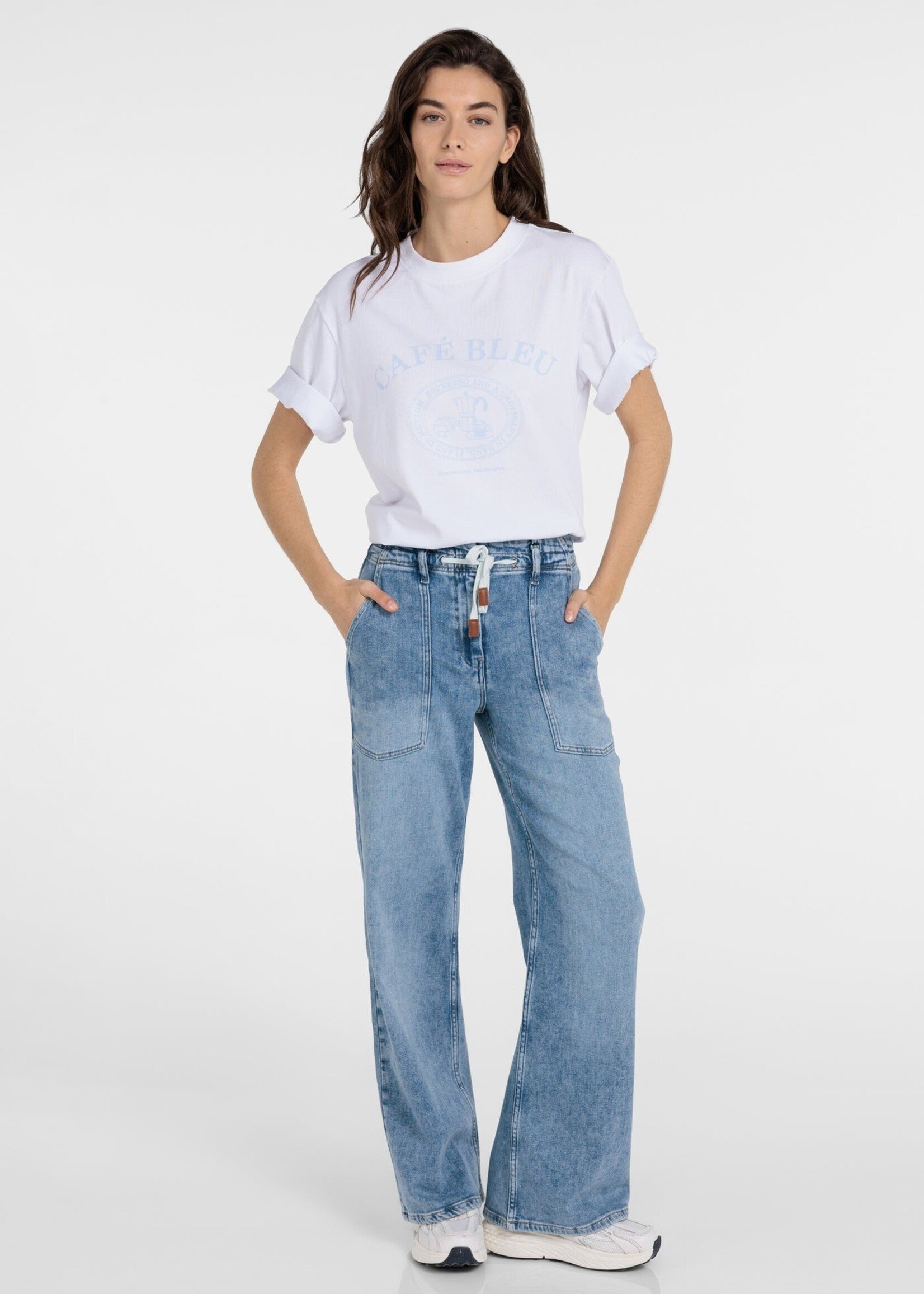 Yaya Women YAYA T-Shirt À Imprimer - Light Blue