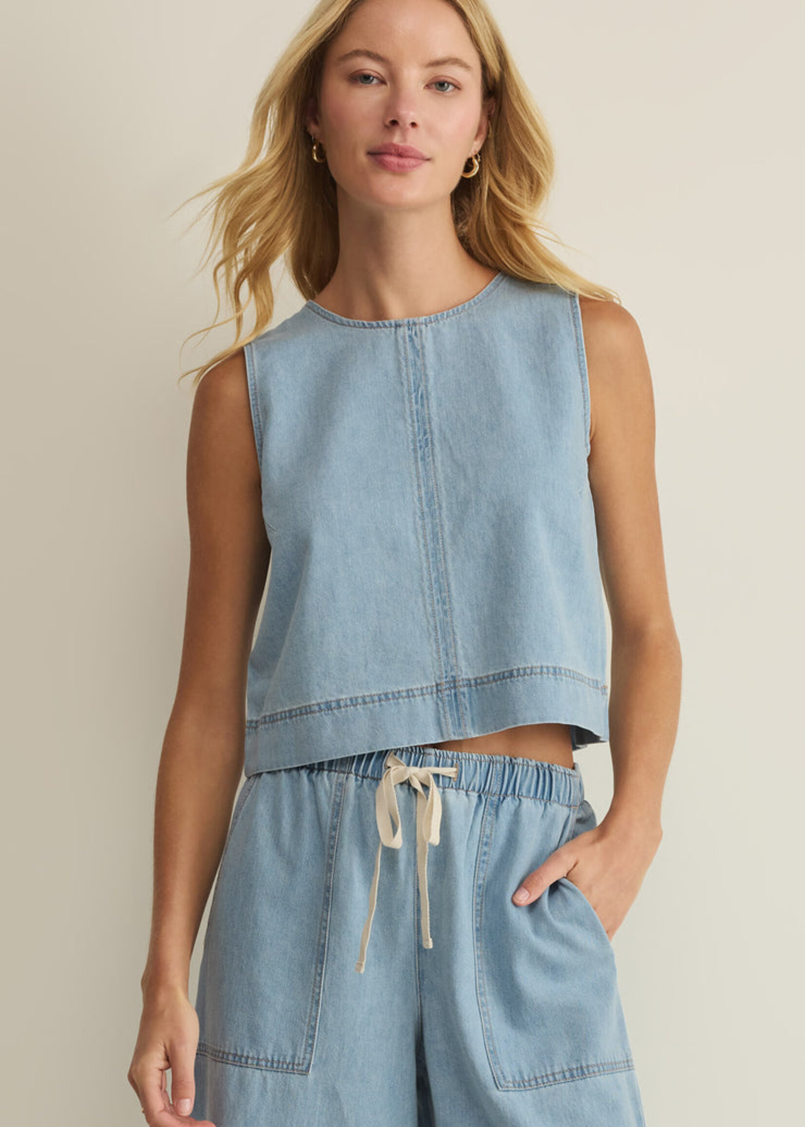 Z-Supply  Z-Supply Débardeur en Denim Sun Seeker - Coastal Water