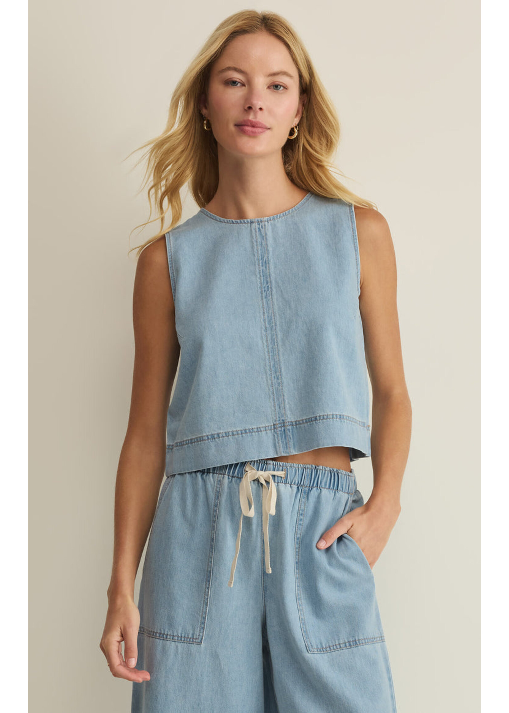 Z-Supply Z-Supply Sun Seeker Denim Tank - Coastal Water