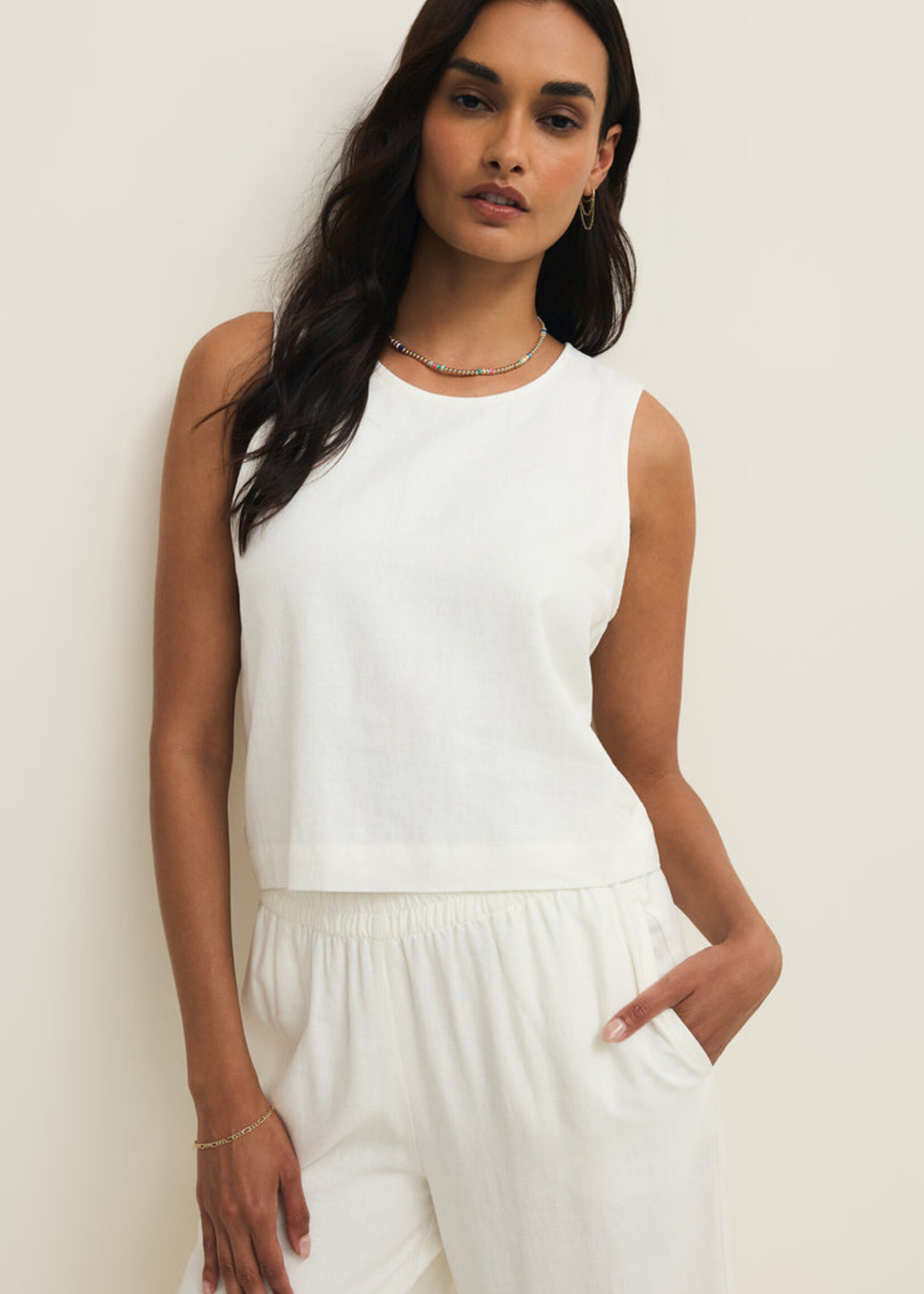 Z-Supply Z-Supply Top en Lin Sloane - Blanc