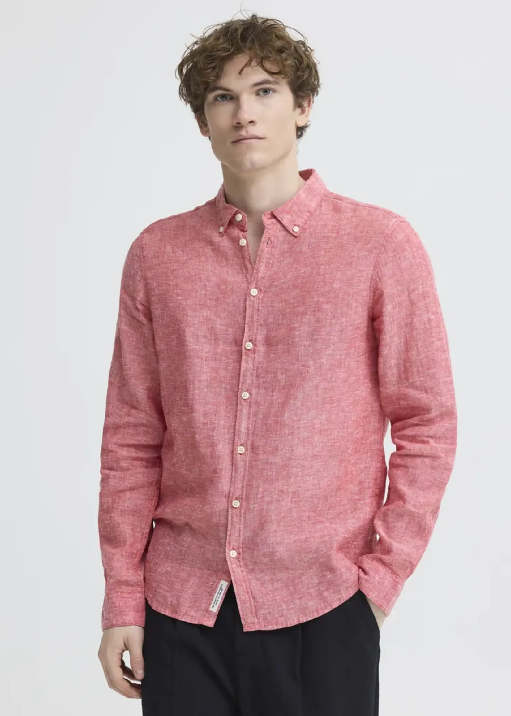 Casual Friday Casual Friday Chemise à Manches Longues Anton En Lin - Jester Red