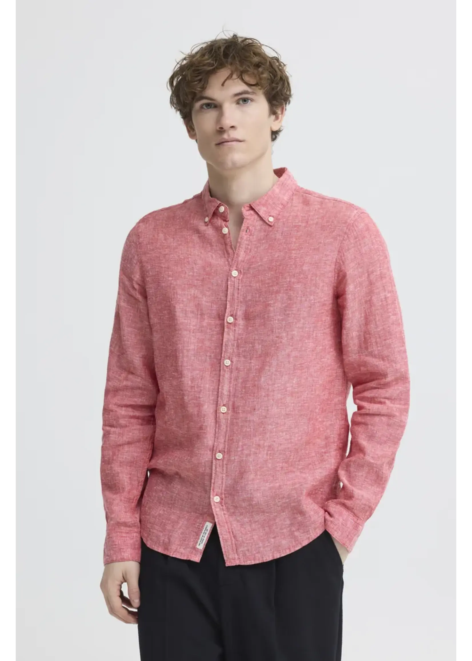 Casual Friday Casual Friday Anton BD LS Linen Shirt - Jester Red