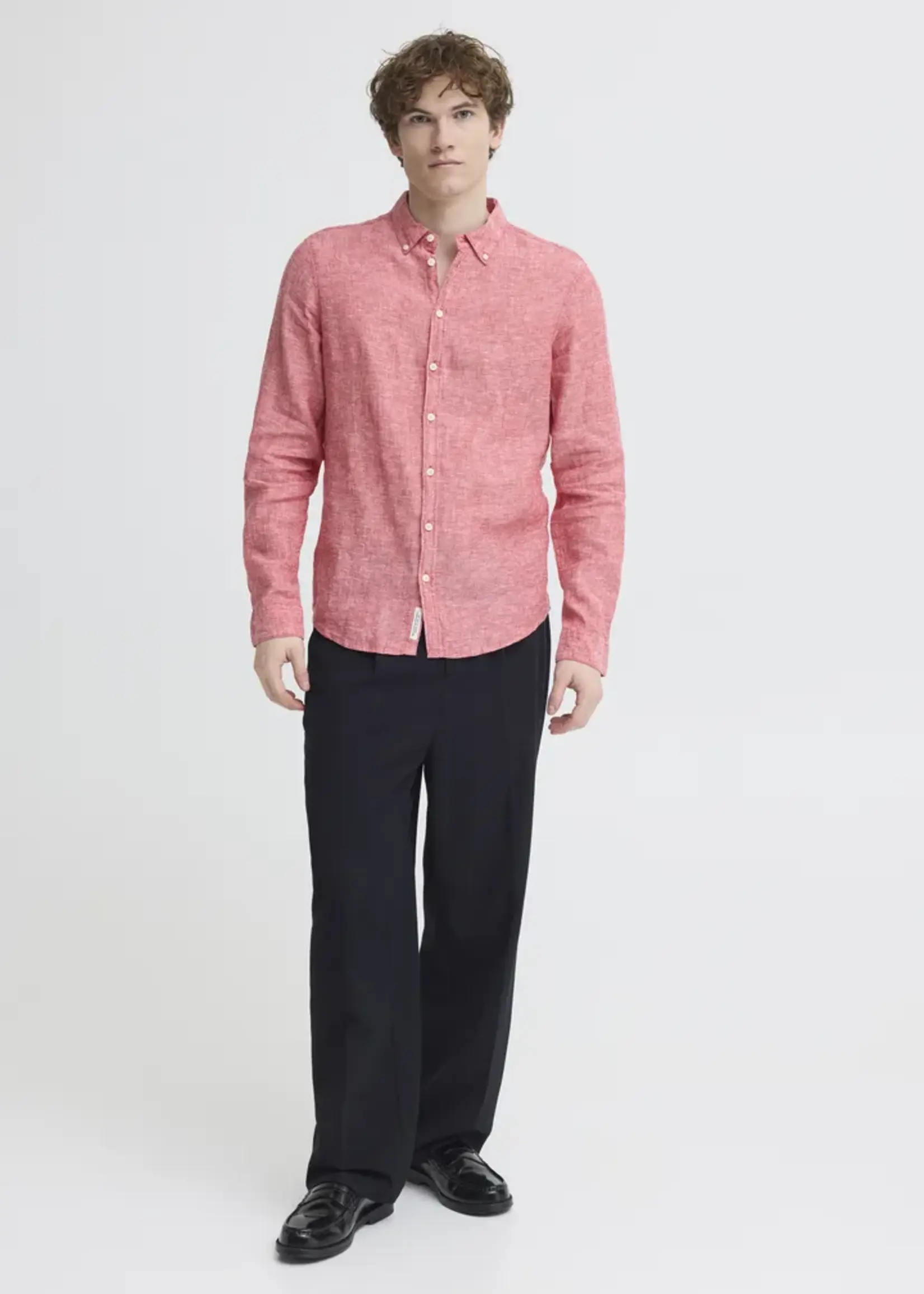 Casual Friday Casual Friday Chemise à Manches Longues Anton En Lin - Jester Red