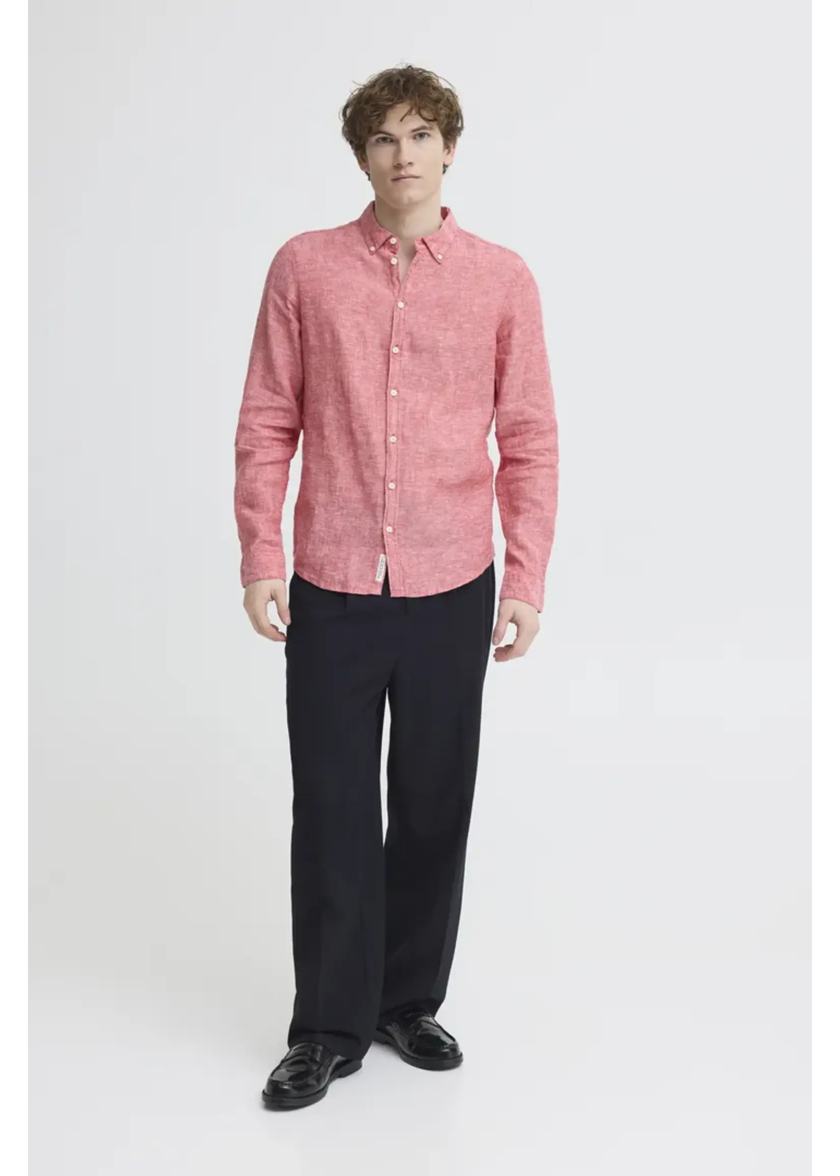 Casual Friday Casual Friday Anton BD LS Linen Shirt - Jester Red