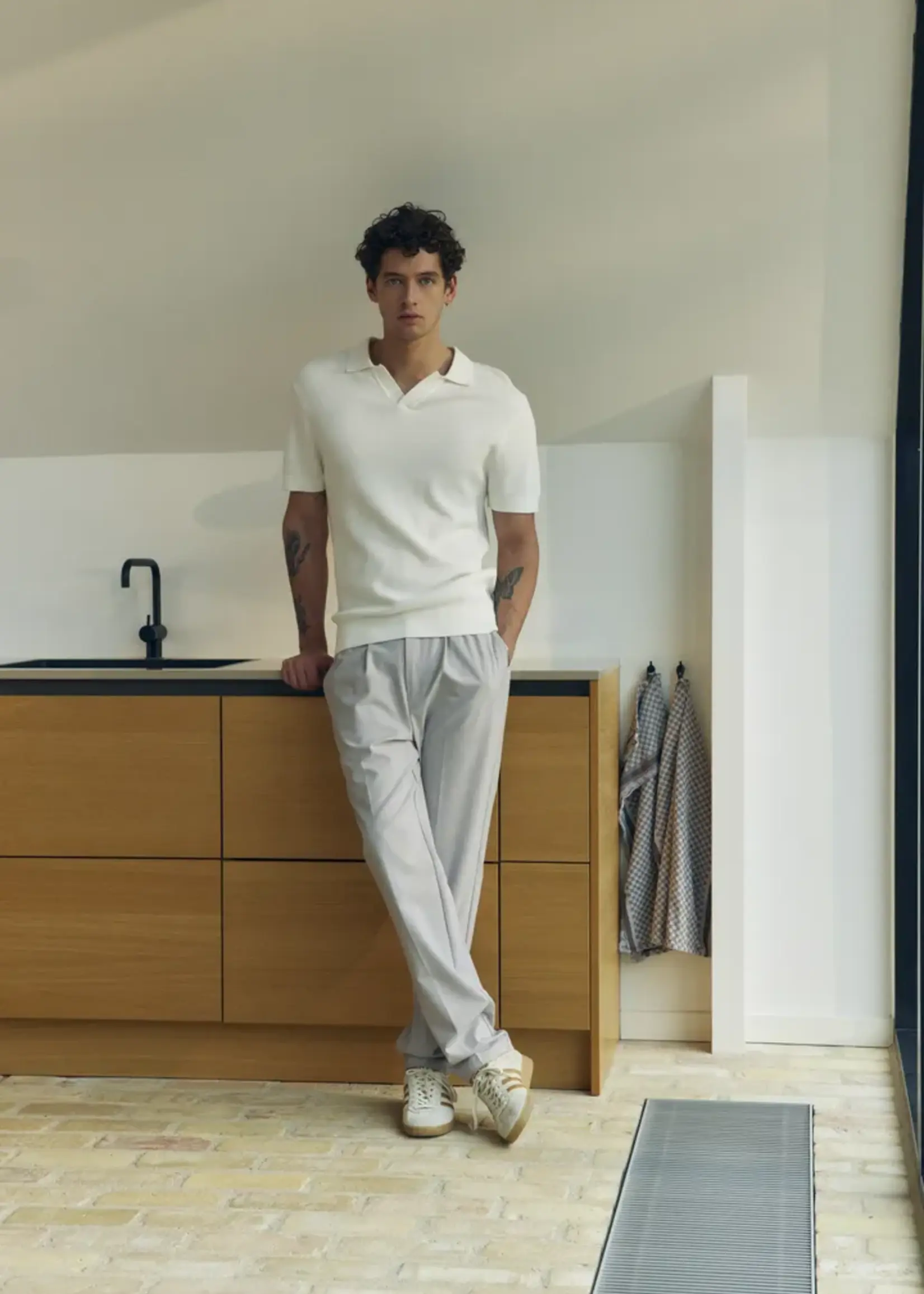 Casual Friday SP26 CF Mosvik Knit Polo - Marshmallow
