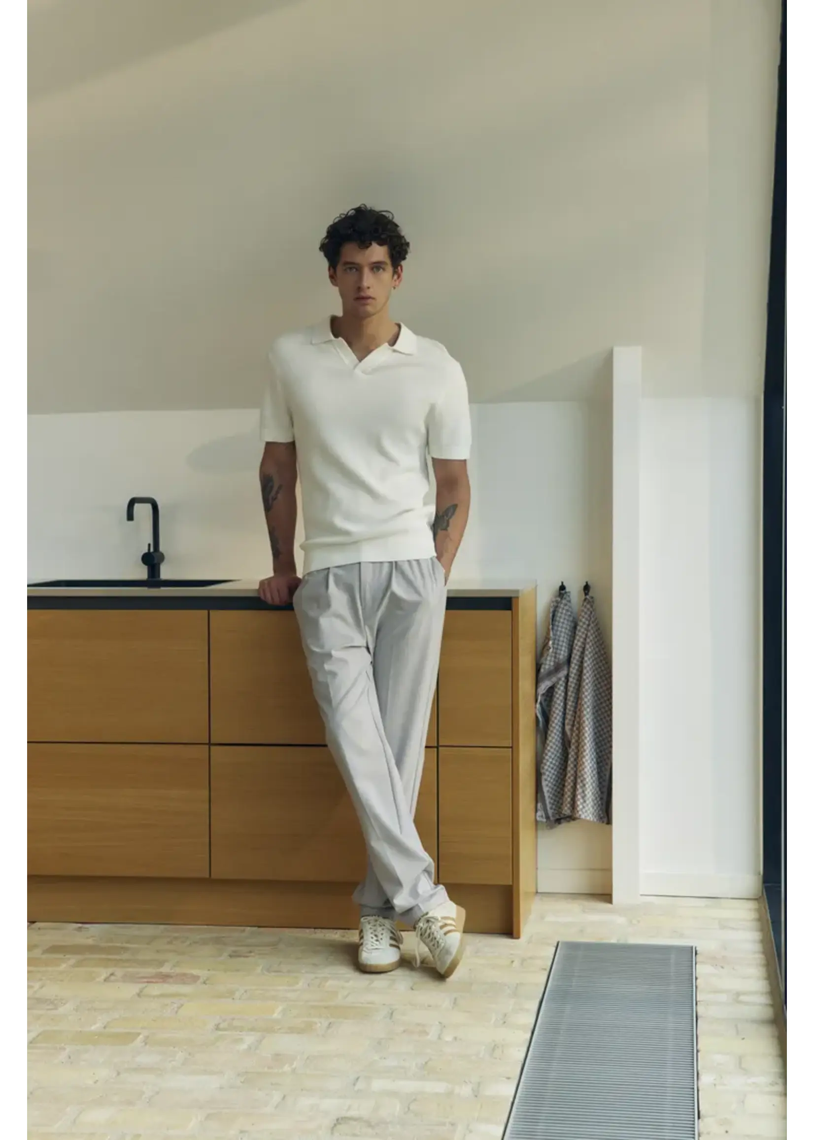 Casual Friday Casual Friday Polo en Tricot Mosvik - Marshmallow
