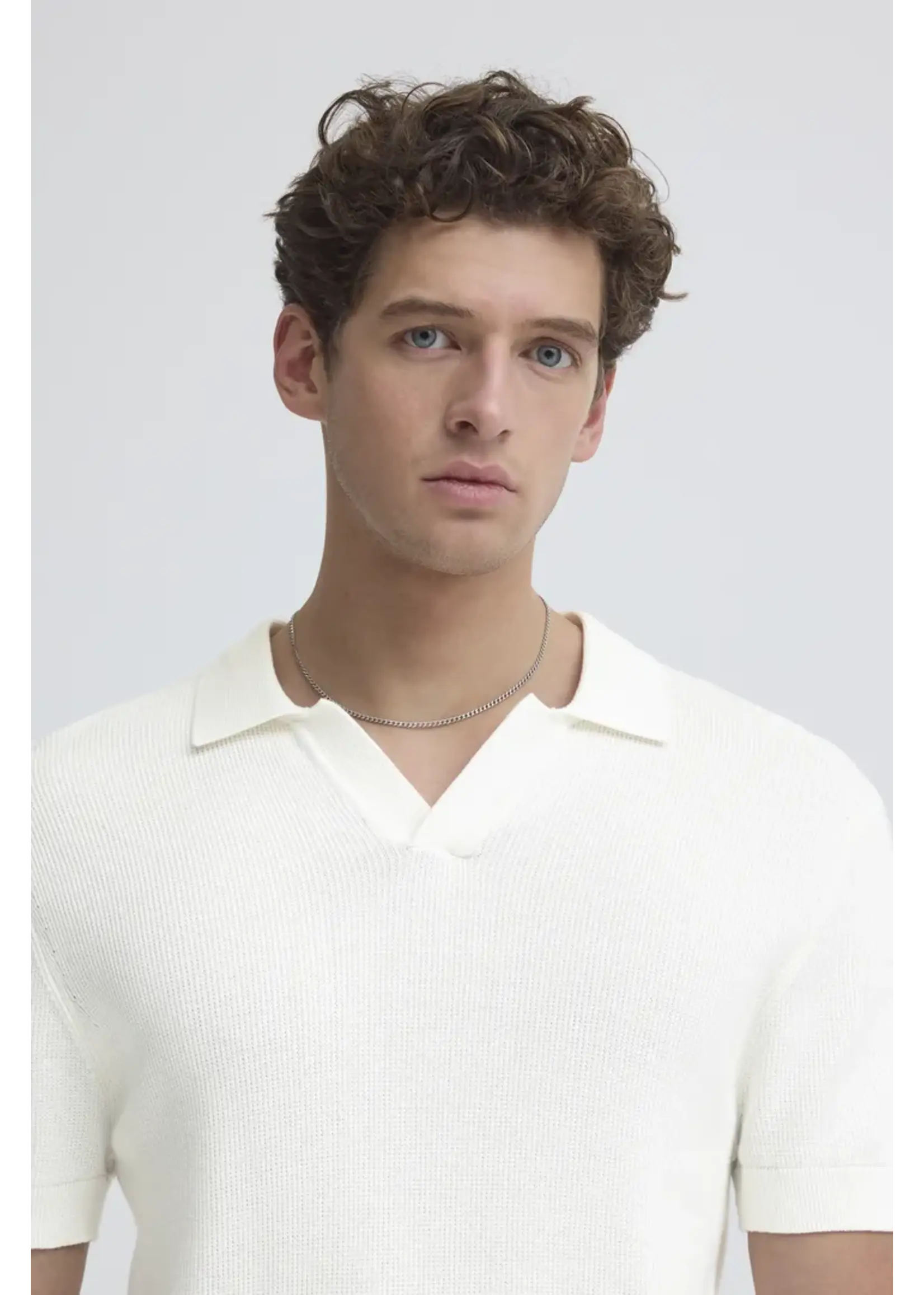 Casual Friday Casual Friday Polo en Tricot Mosvik - Marshmallow