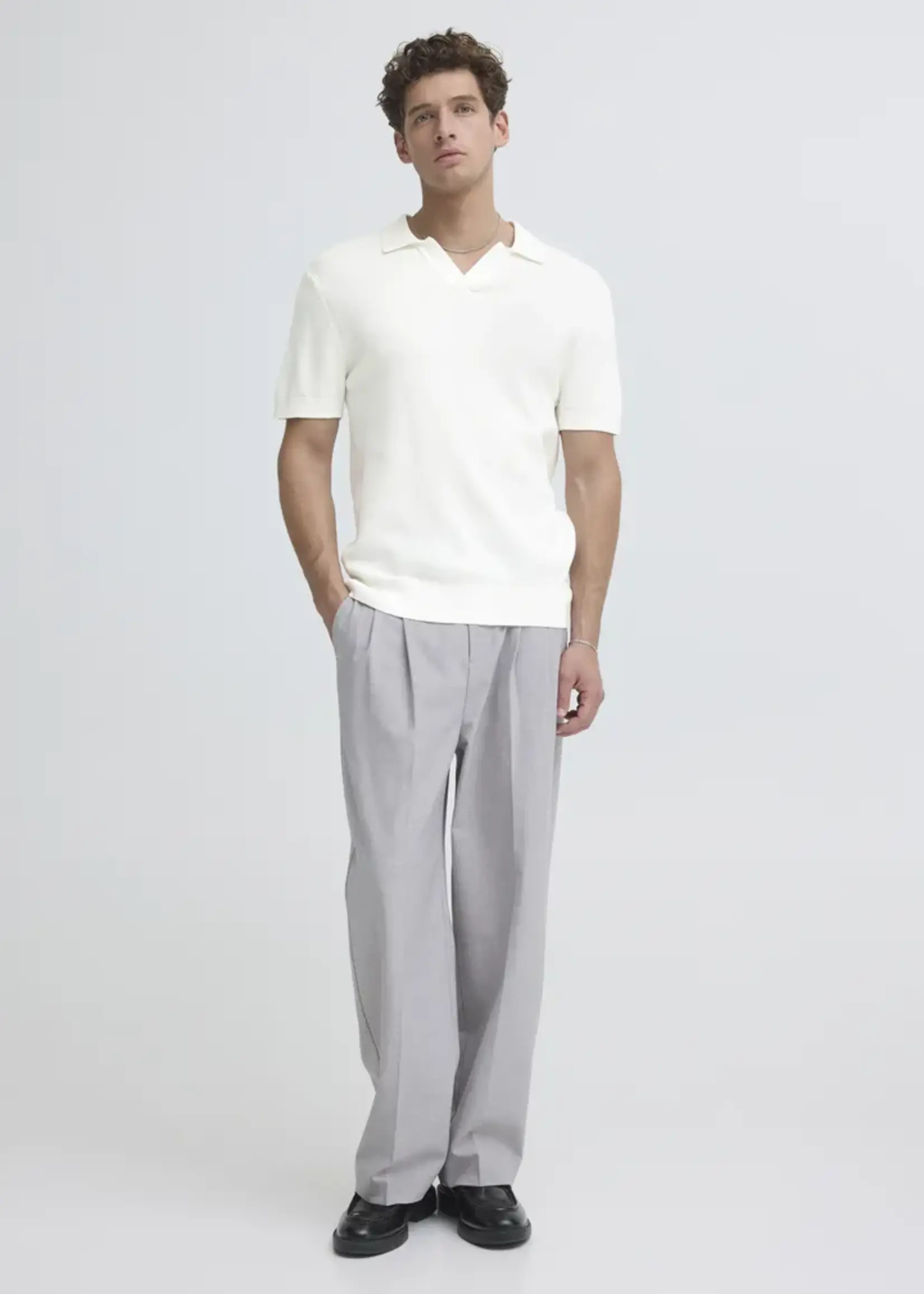 Casual Friday Casual Friday Polo en Tricot Mosvik - Marshmallow