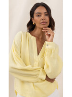Charli Charli Peach Cotton Shirt - Butter Yellow