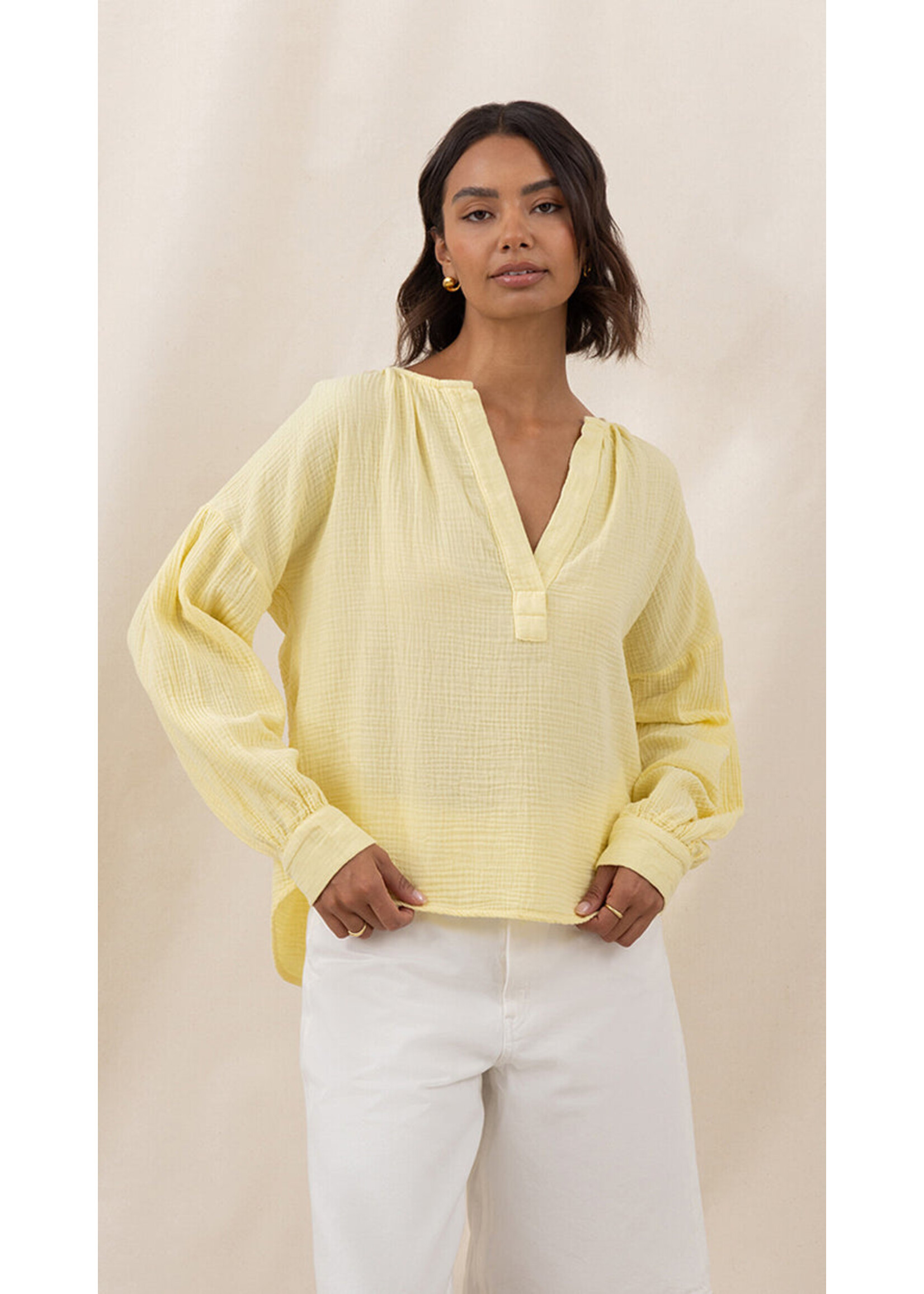 Charli Charli Chemise en Coton Peach - Jaune