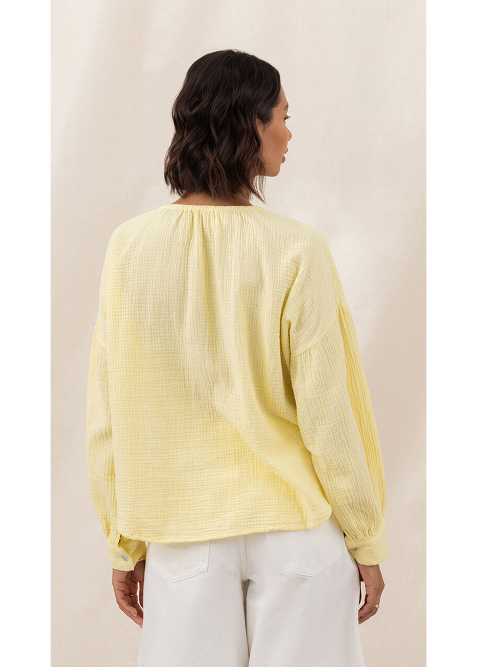 Charli Charli Peach Cotton Shirt - Butter Yellow