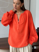 Charli Charli Chemise en Coton Peach - Tangerine