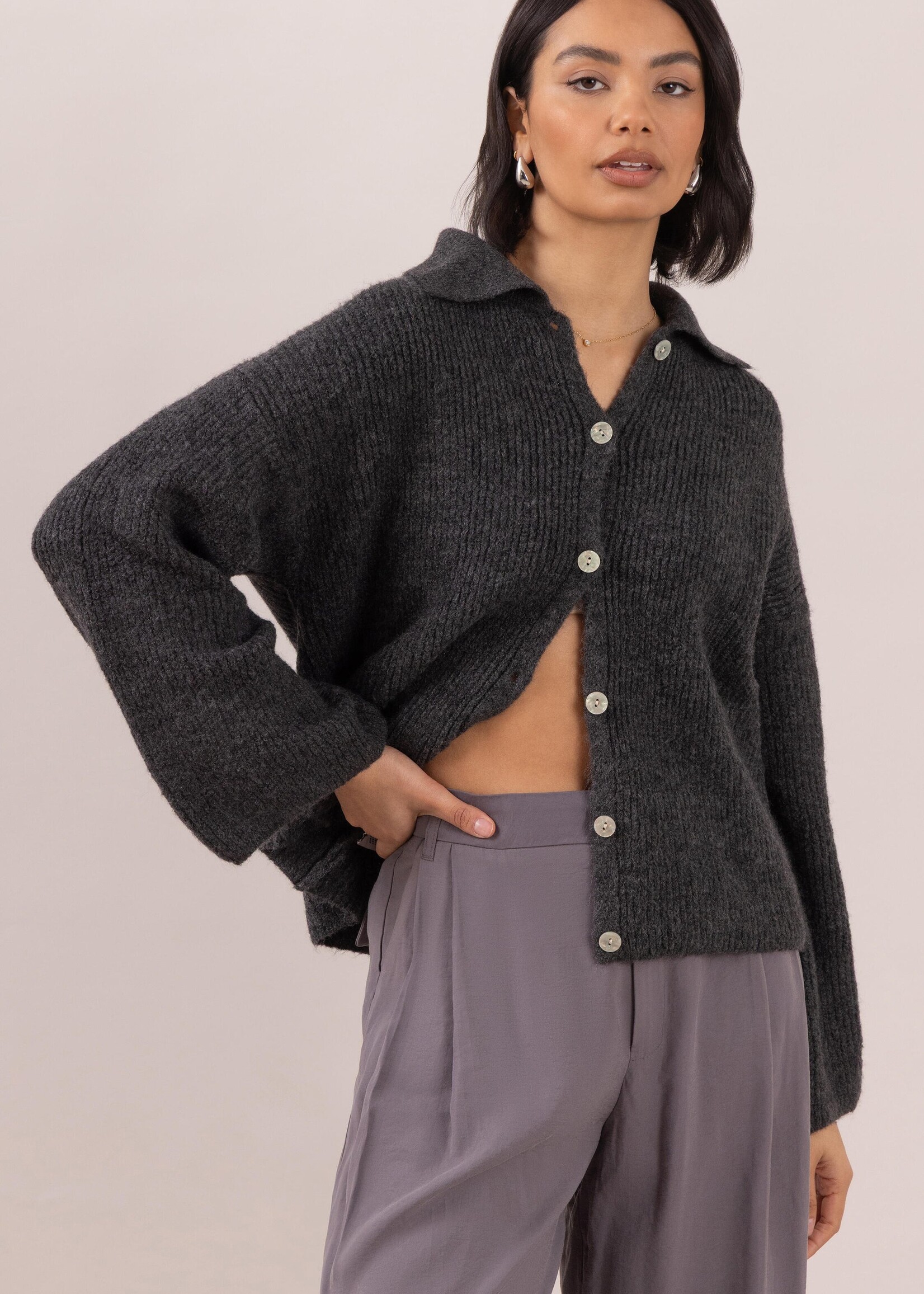 Charli Charli Gale Cardigan - Graphite