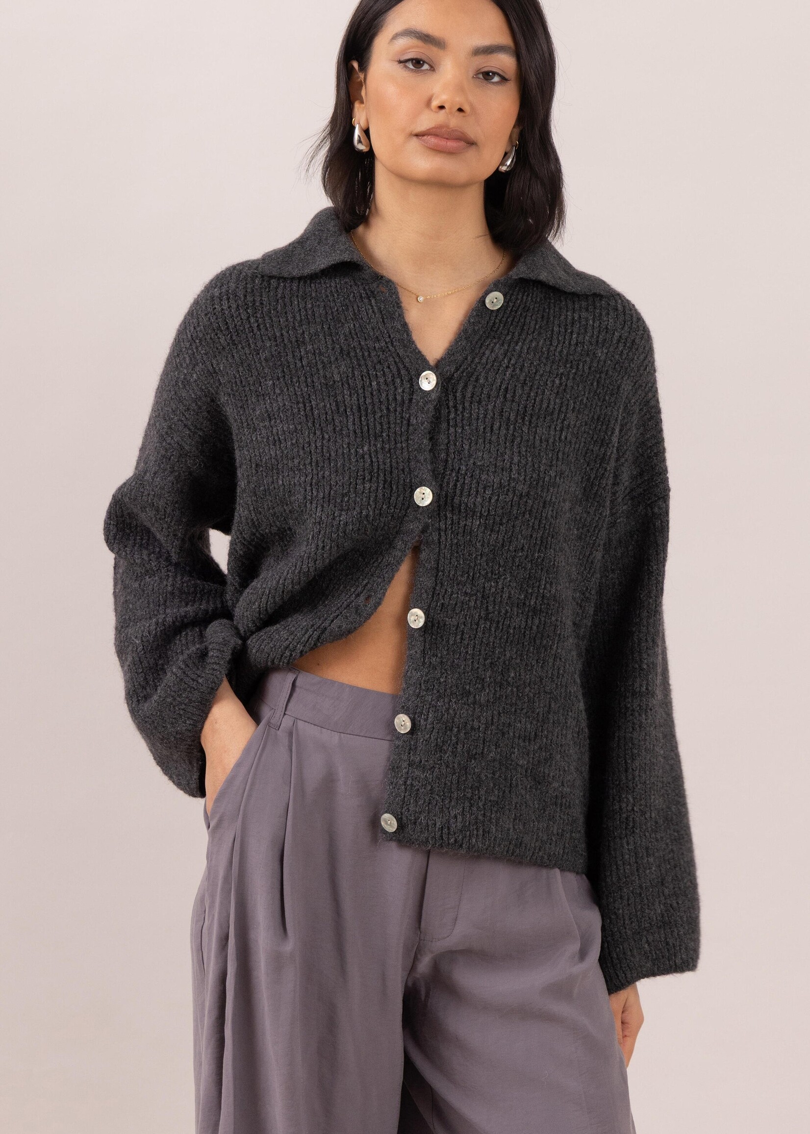 Charli Charli Gale Cardigan - Graphite