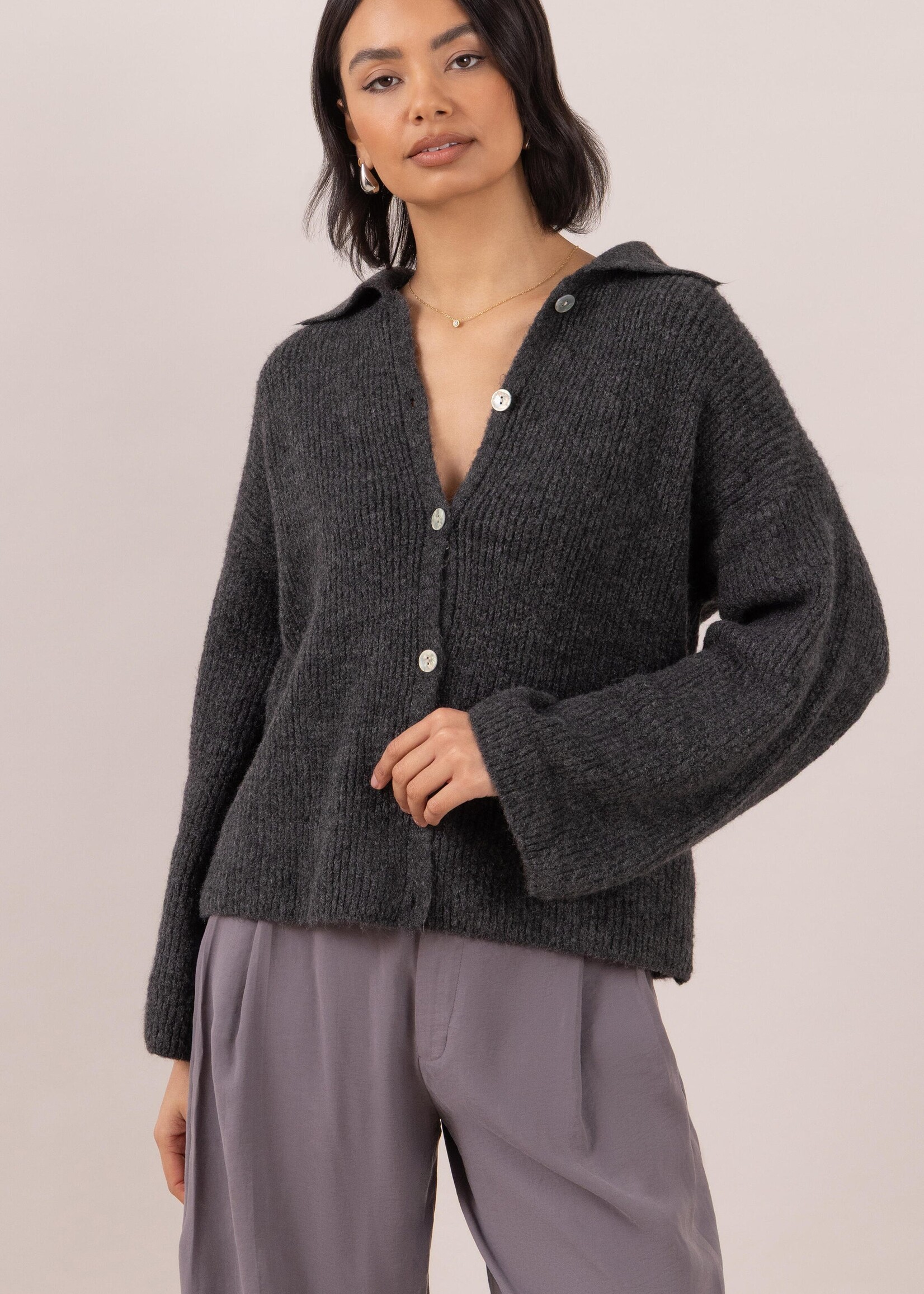 Charli Charli Gale Cardigan - Graphite