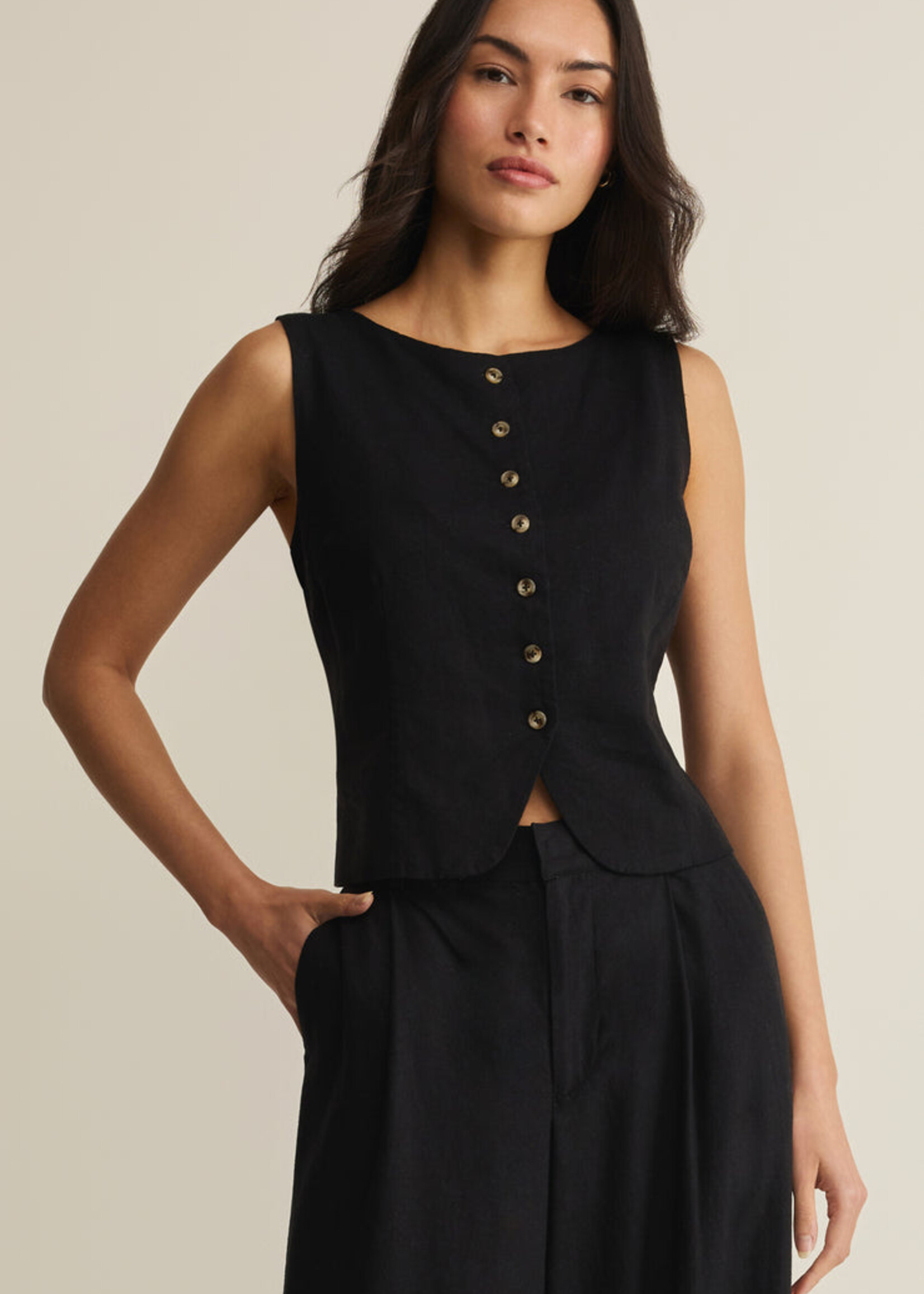 Z-Supply Z-Supply Roman Linen Vest - Black