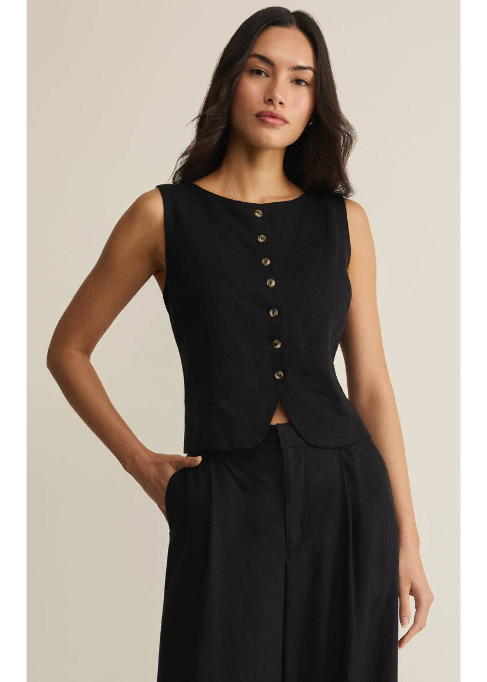 Z-Supply Z-Supply Roman Linen Vest - Black