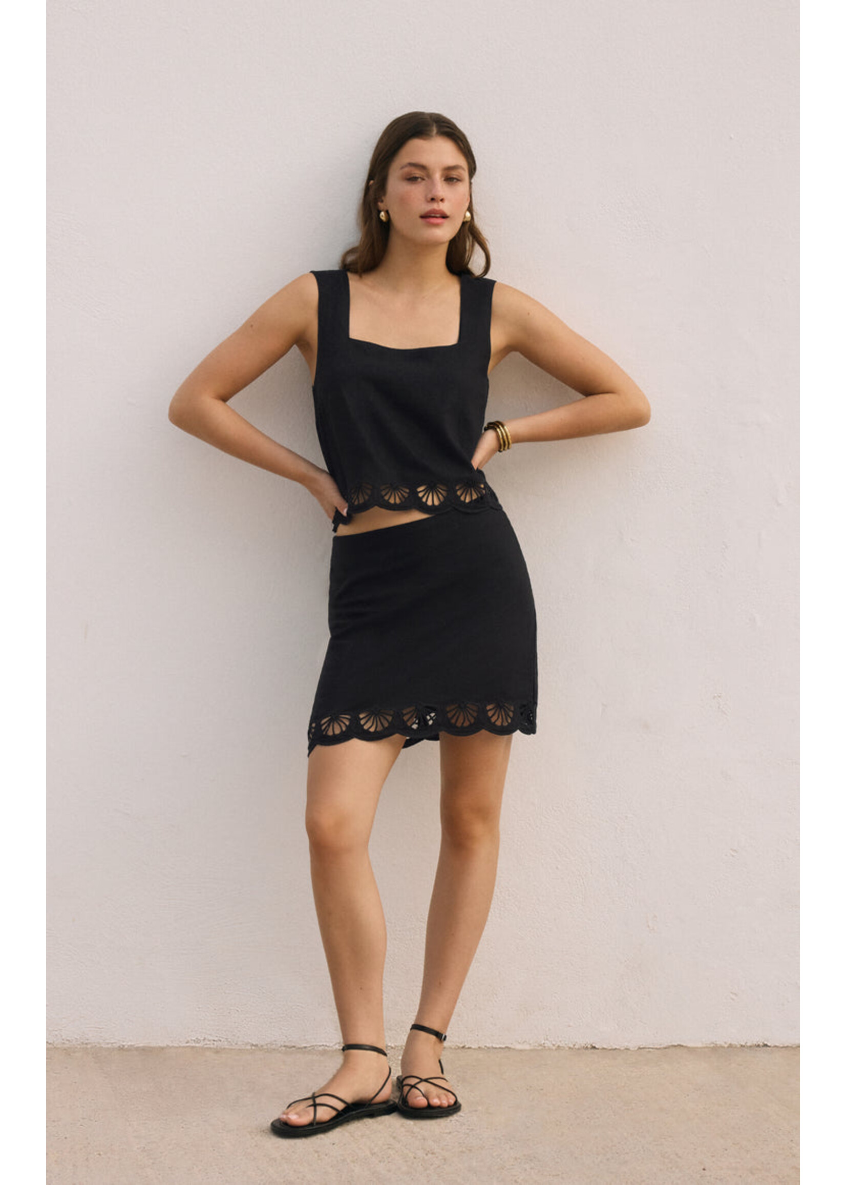 Z-Supply Z-Supply Charlene Embroidery Mini Skirt - Black