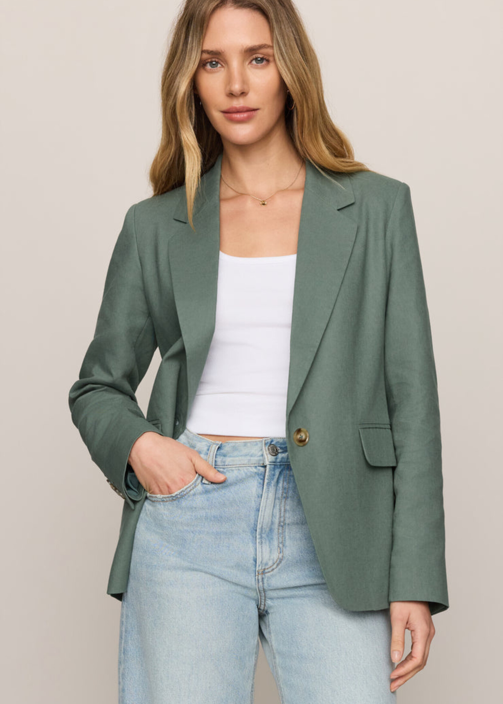 Z-Supply Z-Supply Evan Linen Blazer - Everglade